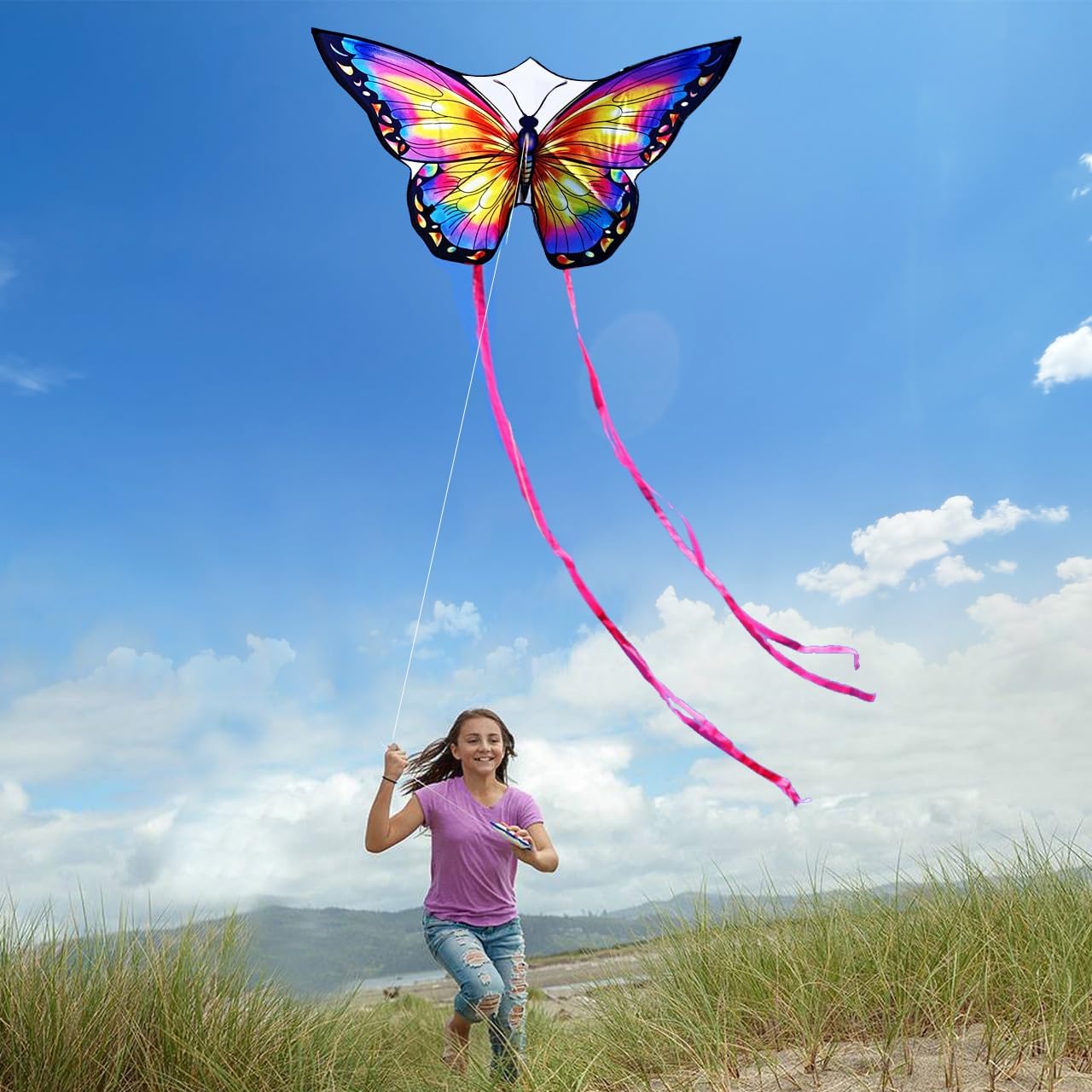 Thumbnail 1 de HONBO Schmetterling-Drachen 120x95 cm