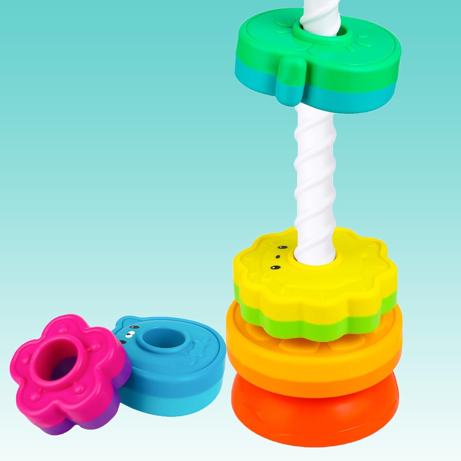 Thumbnail 5 de LBAIBB Spin Stack Toys for Kids Rainbow ABS Stack Toy