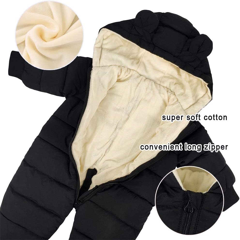Detalle 2 de JiAmy Baby Winter Overall mit Kapuze 0-18 Monate