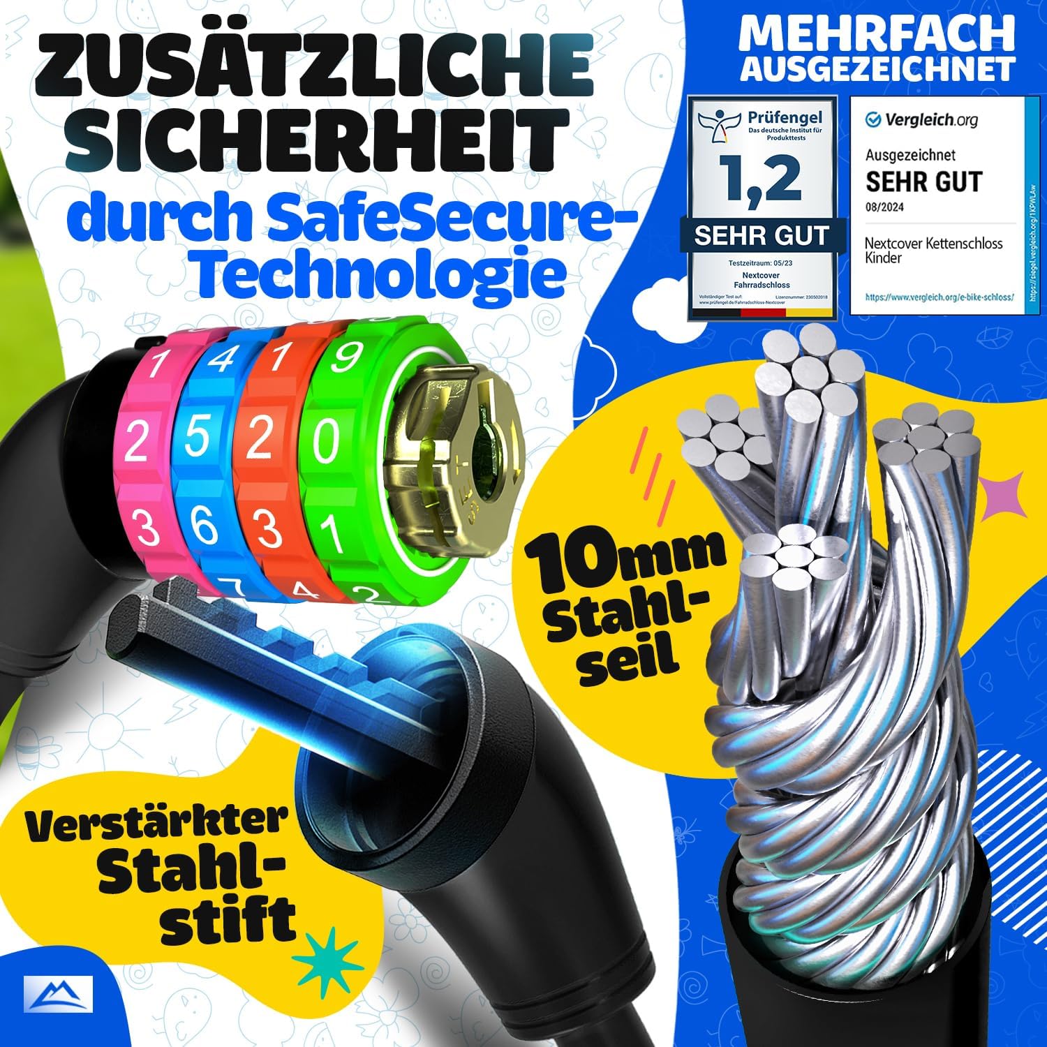 Thumbnail 1 de Kinder-Fahrradschloss mit 4-stelligem Zahlencode