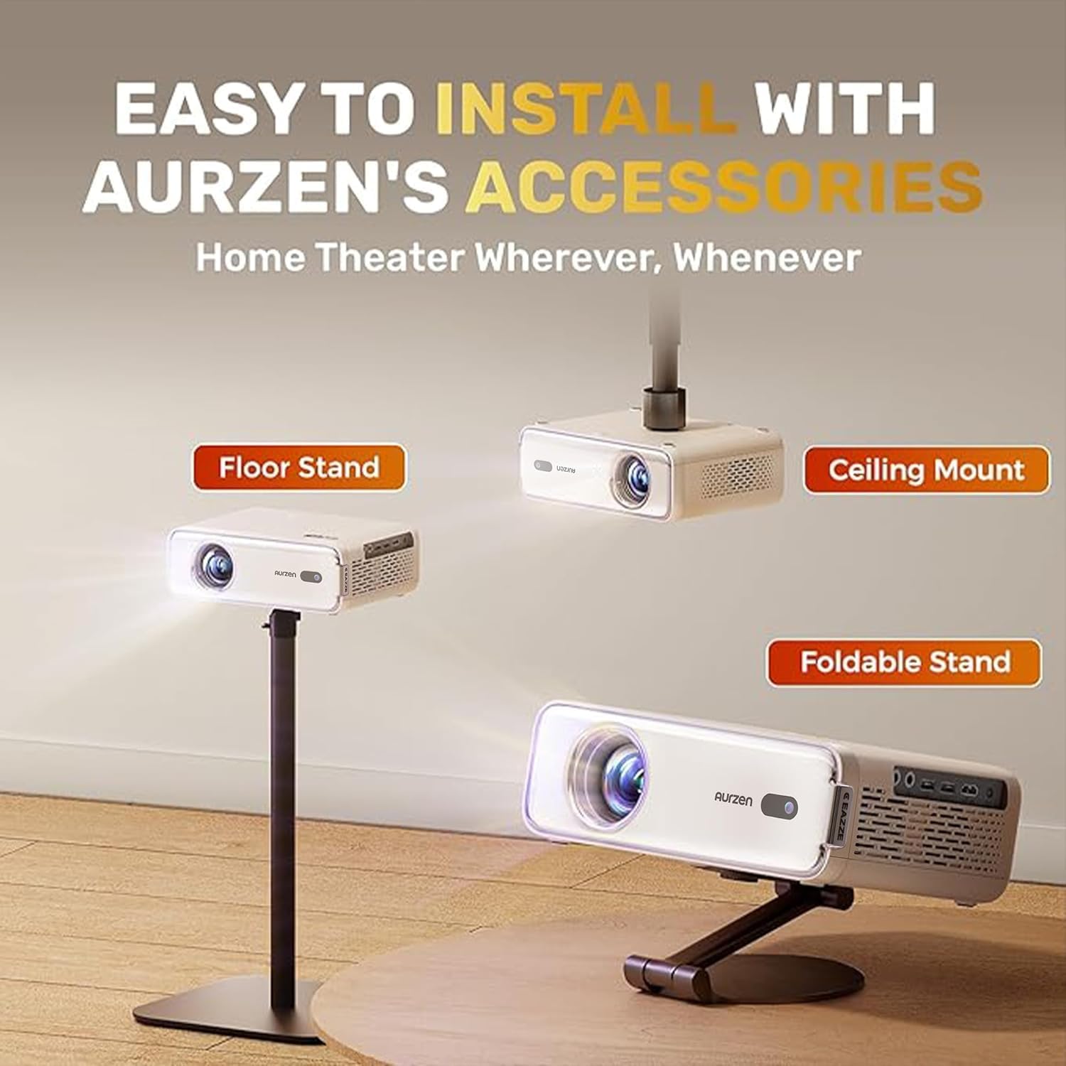 Thumbnail 5 de Aurzen Eazze D1 4K smart projector with HDR10