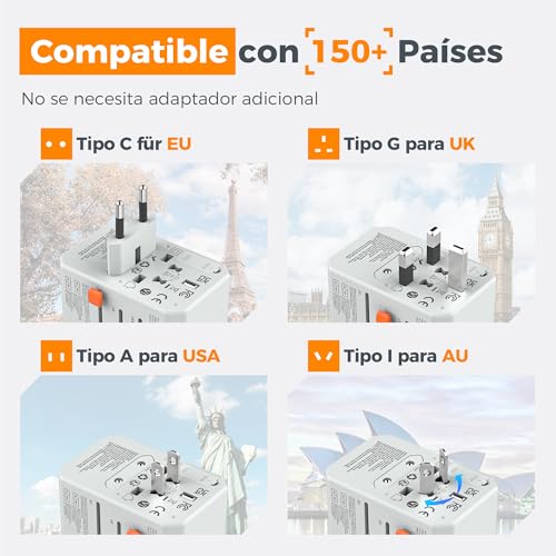 Thumbnail 1 de TESSAN Adaptador Enchufe Universal 2500W 🔌