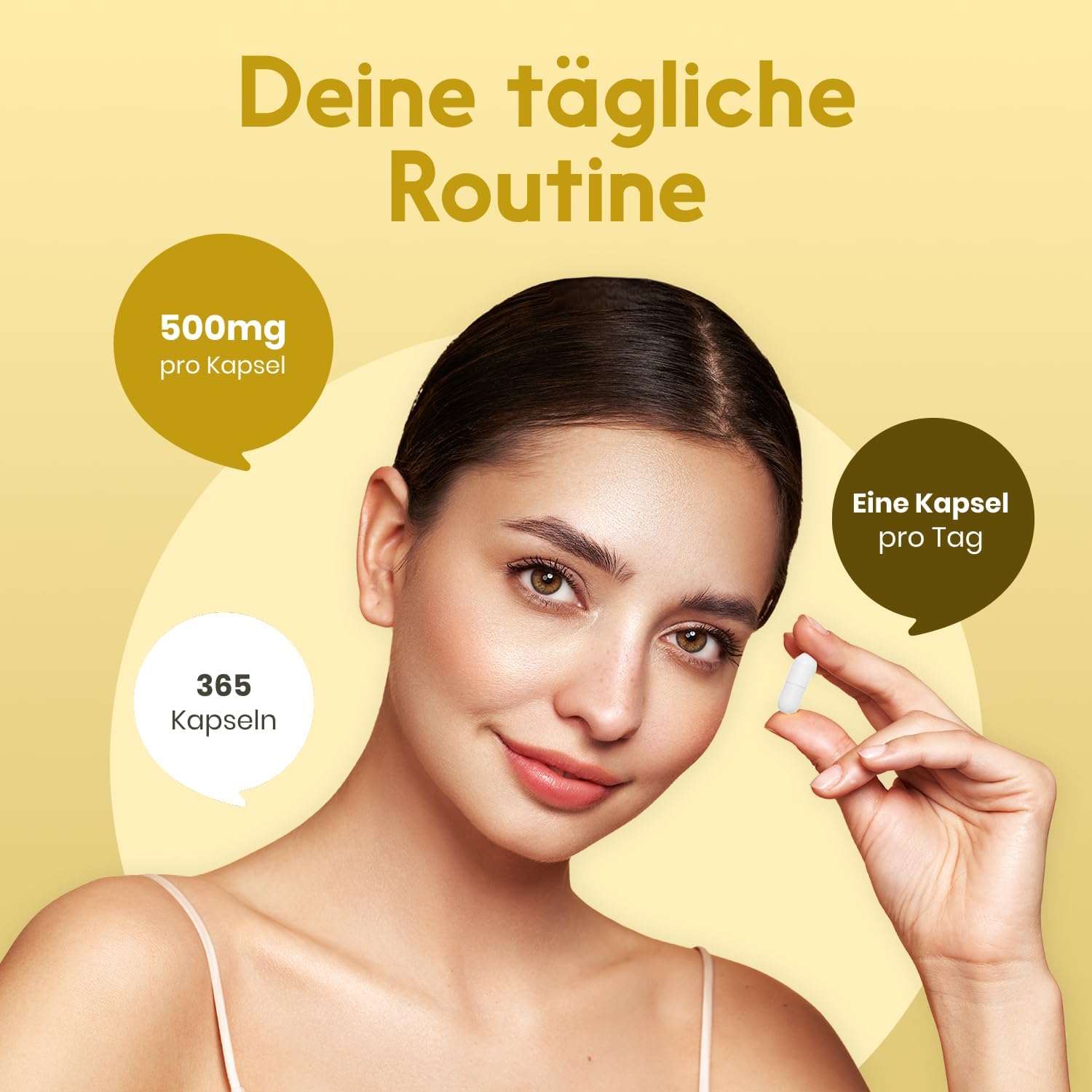 Thumbnail 2 de Vitamin B3 Niacinamid hochdosiert – 500 mg pro Kapsel, 365 Kapseln (vegan, produziert in Deutschland)