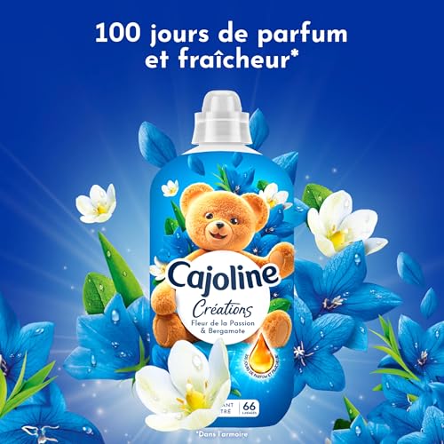 Detalle de Cajoline Adoucissant Linge Fleur de la Passion et Bergamote – 60 Lavages