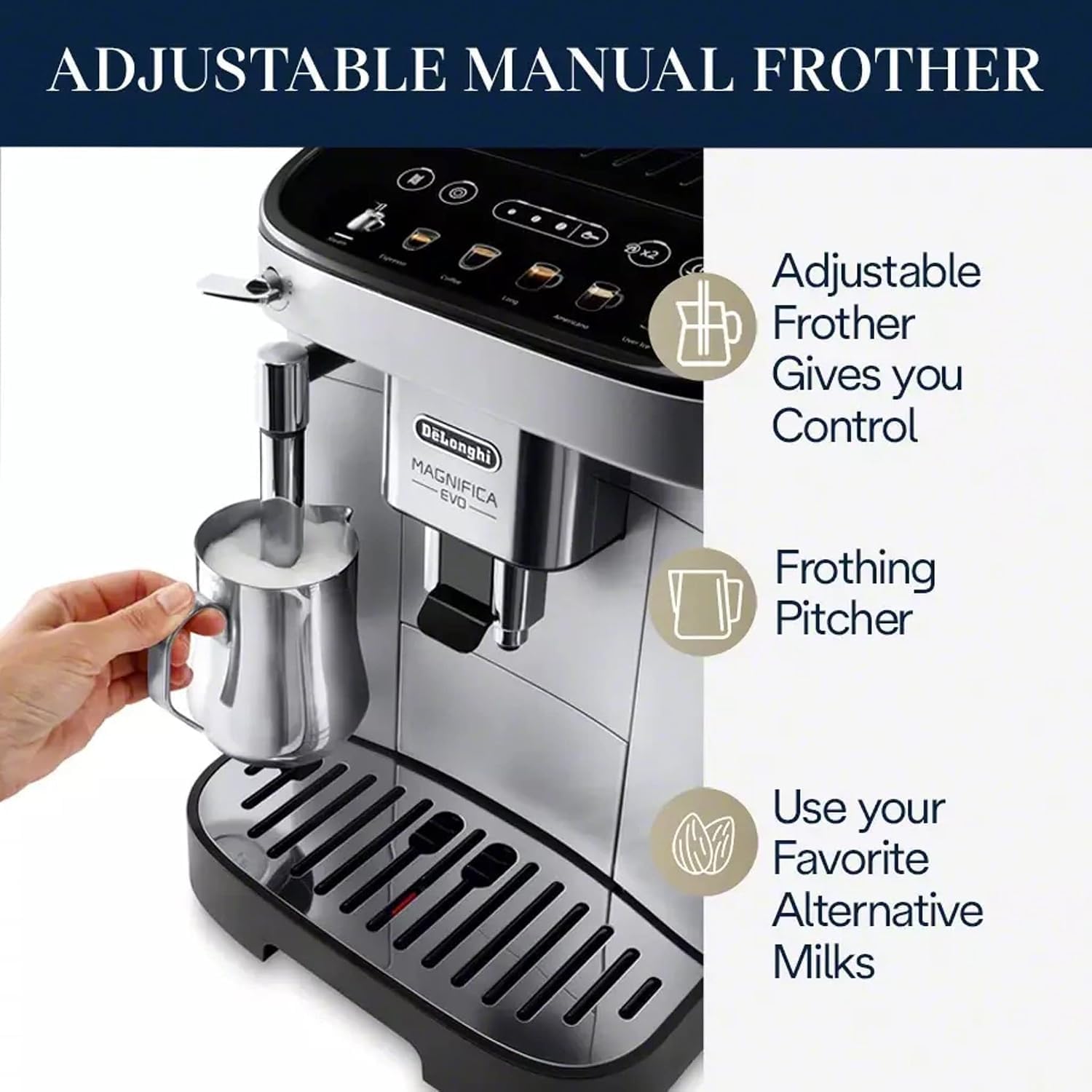 Thumbnail 4 de De'Longhi Espresso and Coffee Machine, Silver