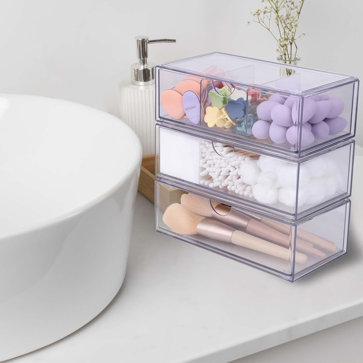 Detalle 2 de DoocliB Badezimmer Organizer Mini 3er Set