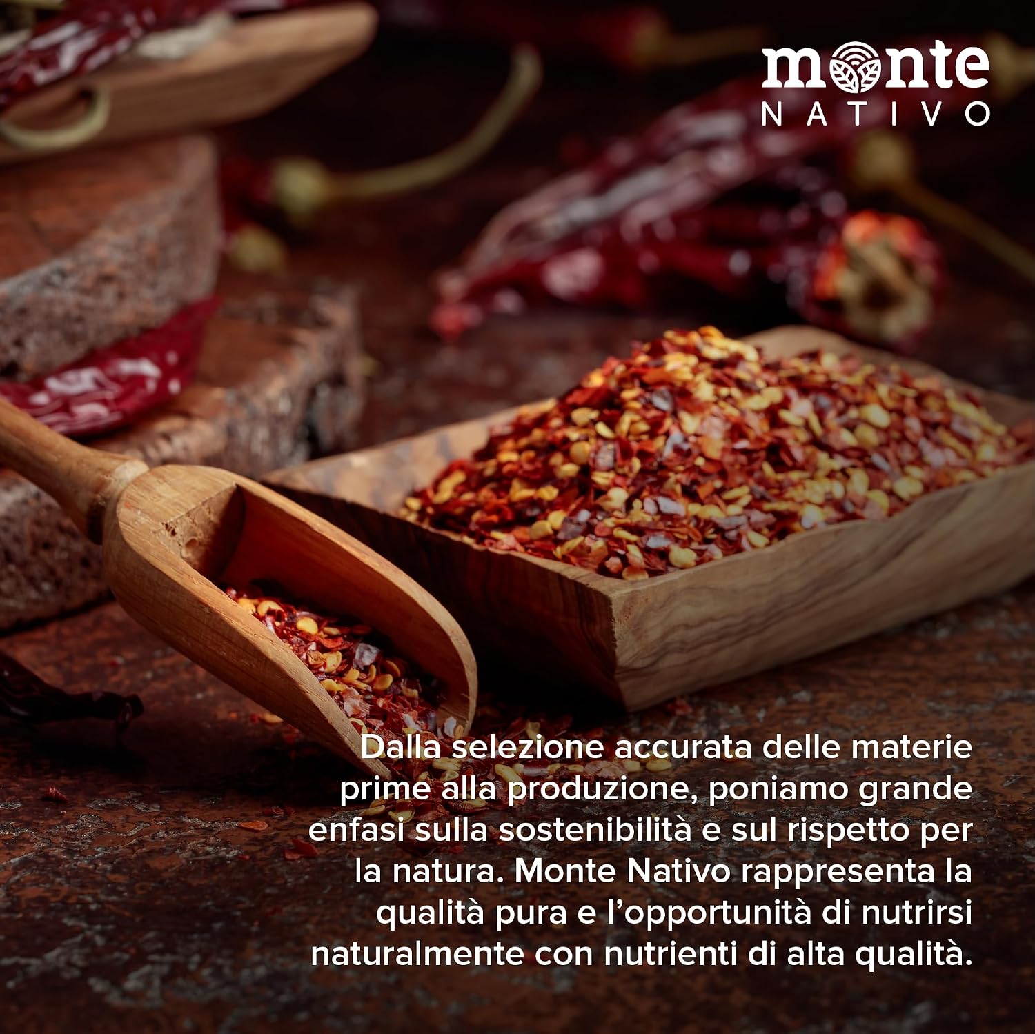 Detalle de Fiocchi di peperoncino Monte Nativo (500 g) – peperoncino in fiocchi, speziato e versatile