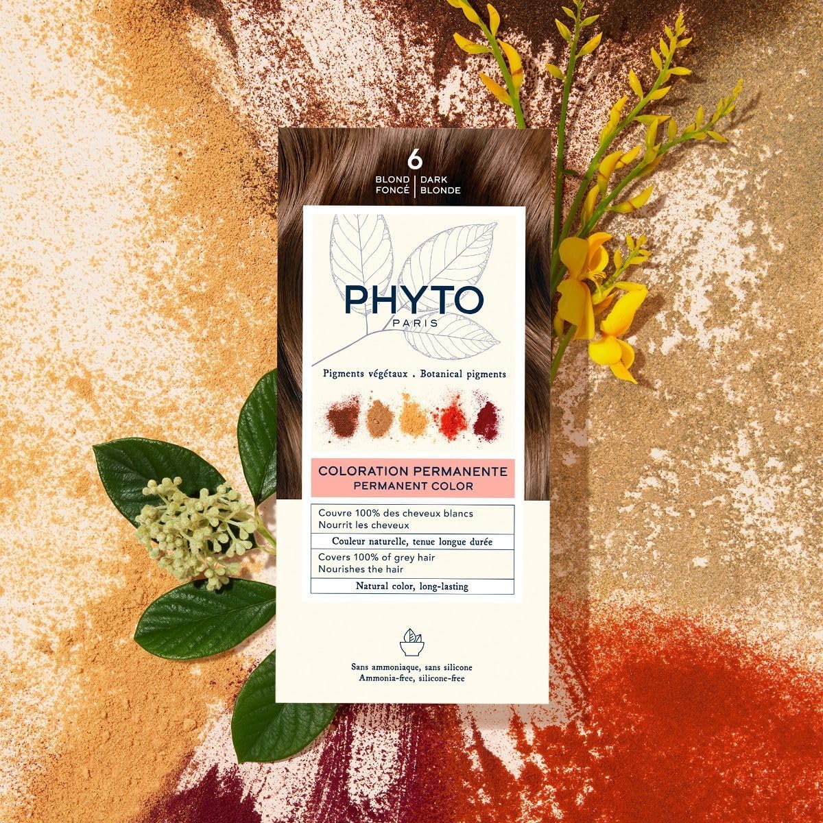 Thumbnail 1 de Phyto Paris Coloration Permanente 6 Blond Foncé Sans Ammoniaque – Enrichie en Pigments Végétaux