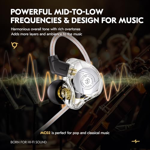 Detalle 2 de keephifi MC02: Auriculares con Cable In Ear para Gaming y Música, 10 mm Dual Magnético, Jack 3.5 mm