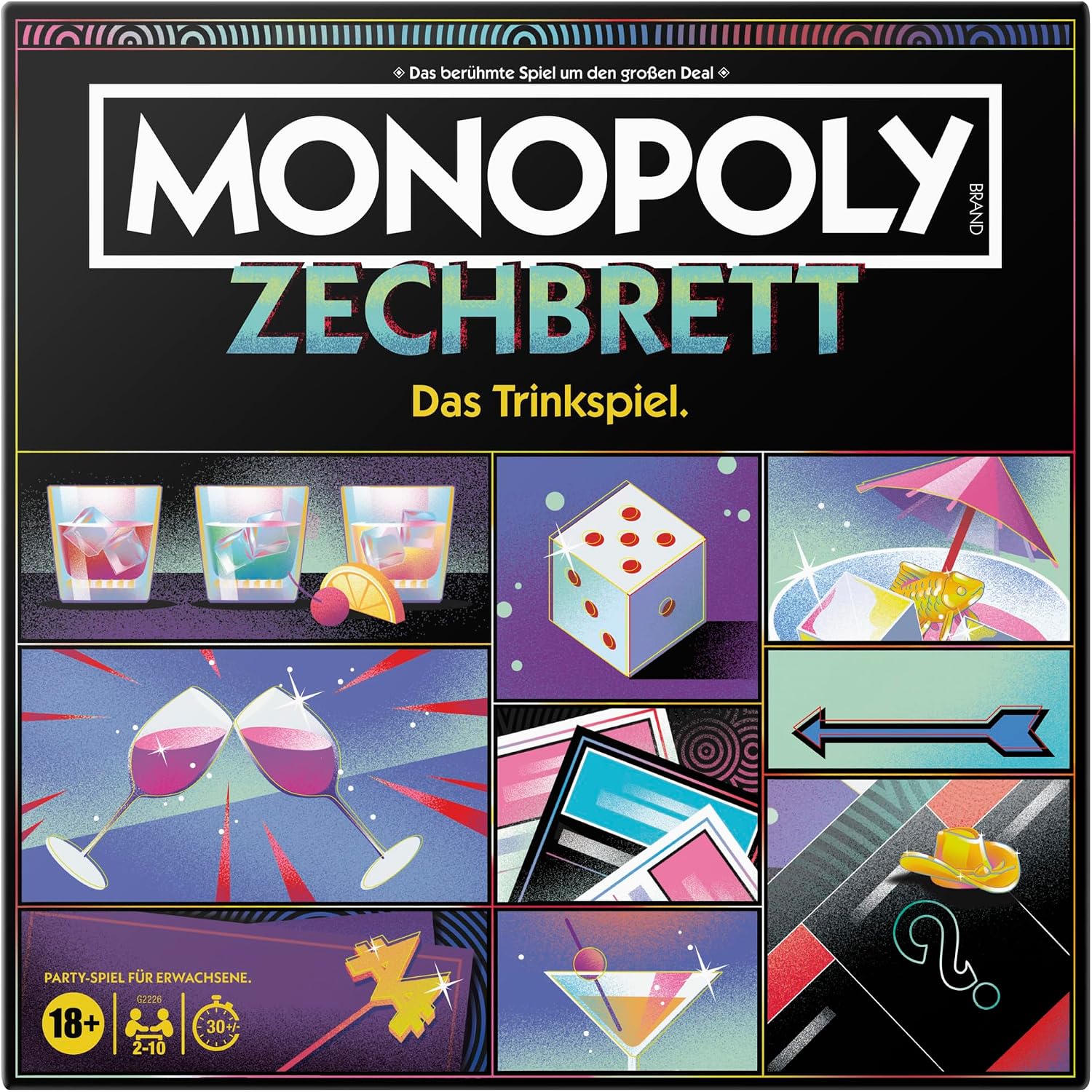 Detalle de Monopoly Board Crawl Trinkspiel (offiziell) – Deutsche Fassung, Partyspiel für Erwachsene ab 21 Jahren