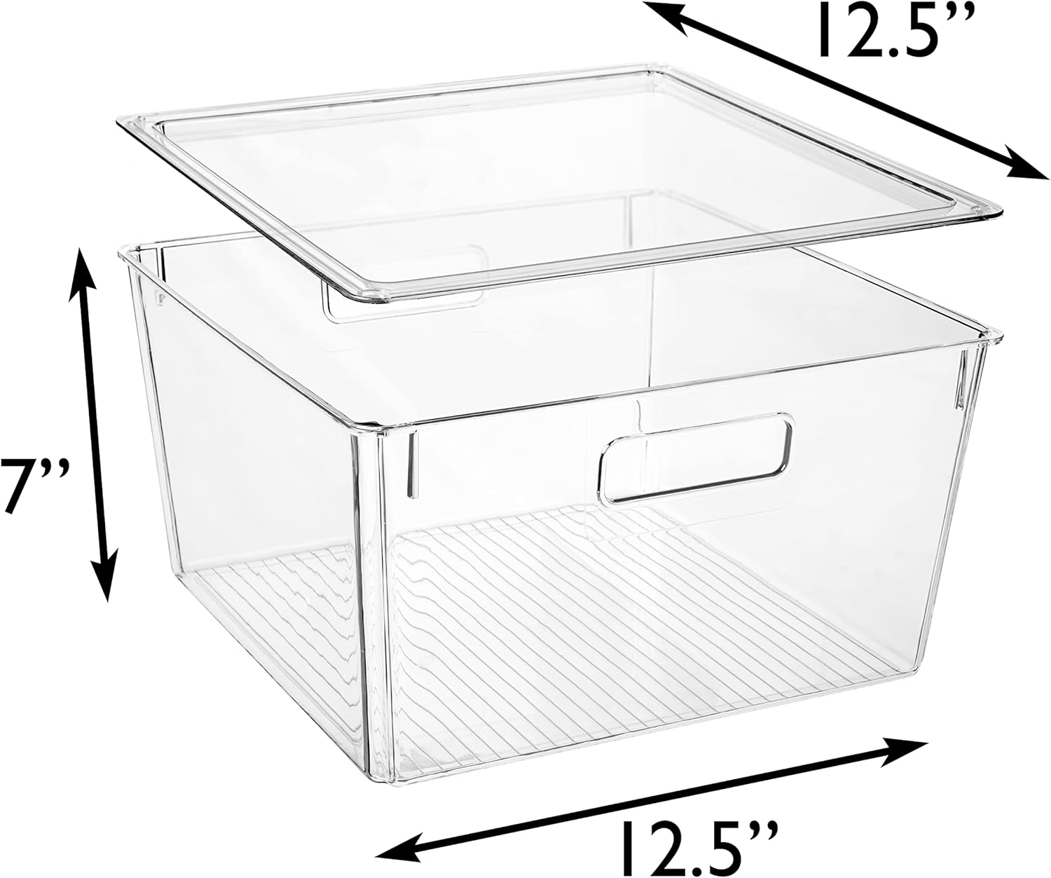 Thumbnail 5 de CLEARSPACE Clear Plastic Storage Bins with Lids XL (12.5 x 12.5 x 7) for Pantry, Fridge, and Cabinets
