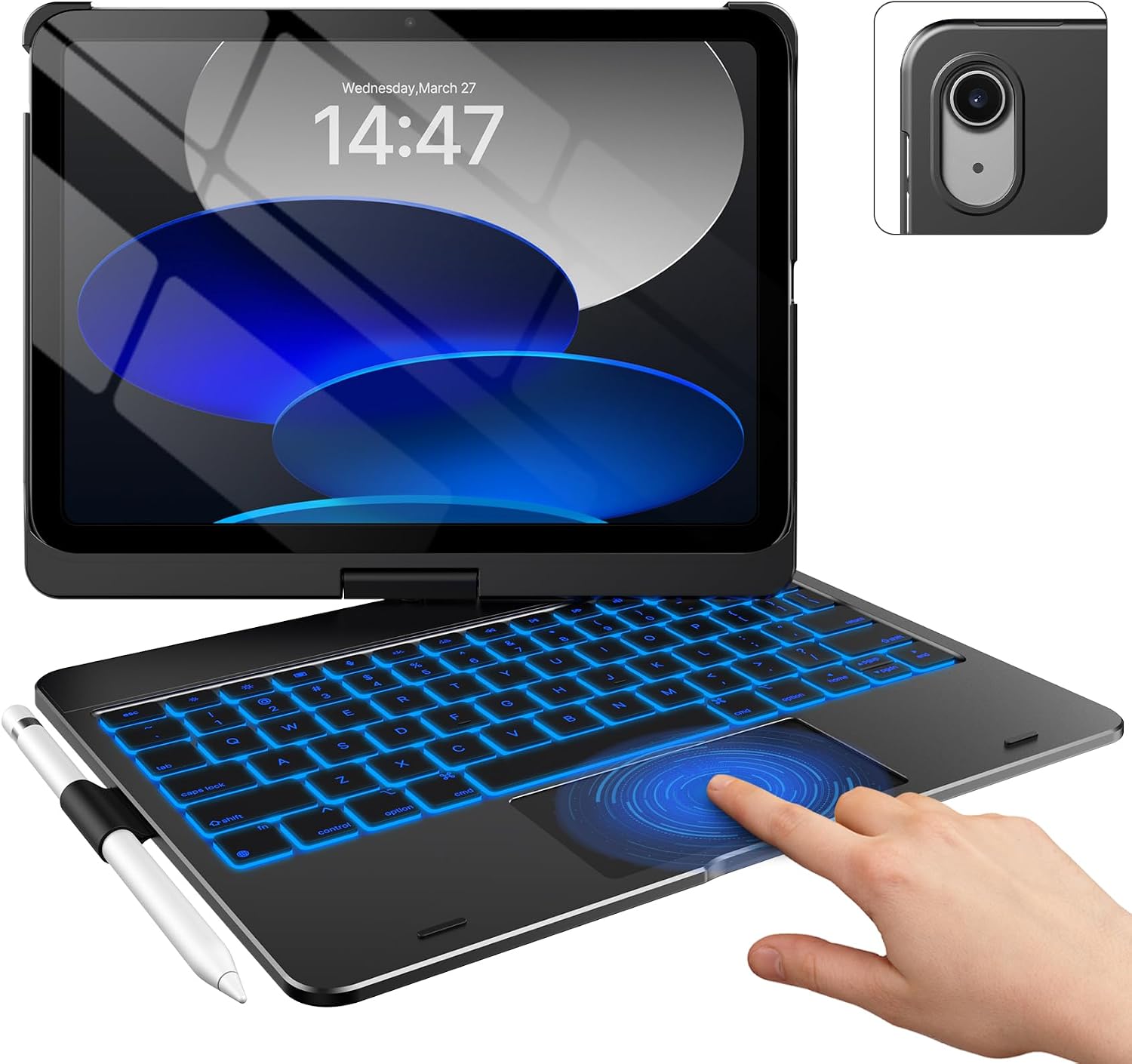 Detalle de typecase iPad Keyboard Case with 360° Hinge