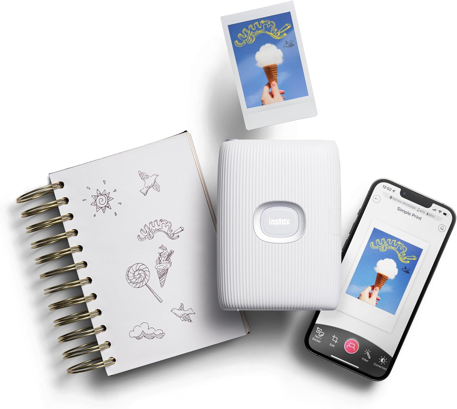 Thumbnail 1 de instax Mini LINK2 Clay White — impresora para teléfonos