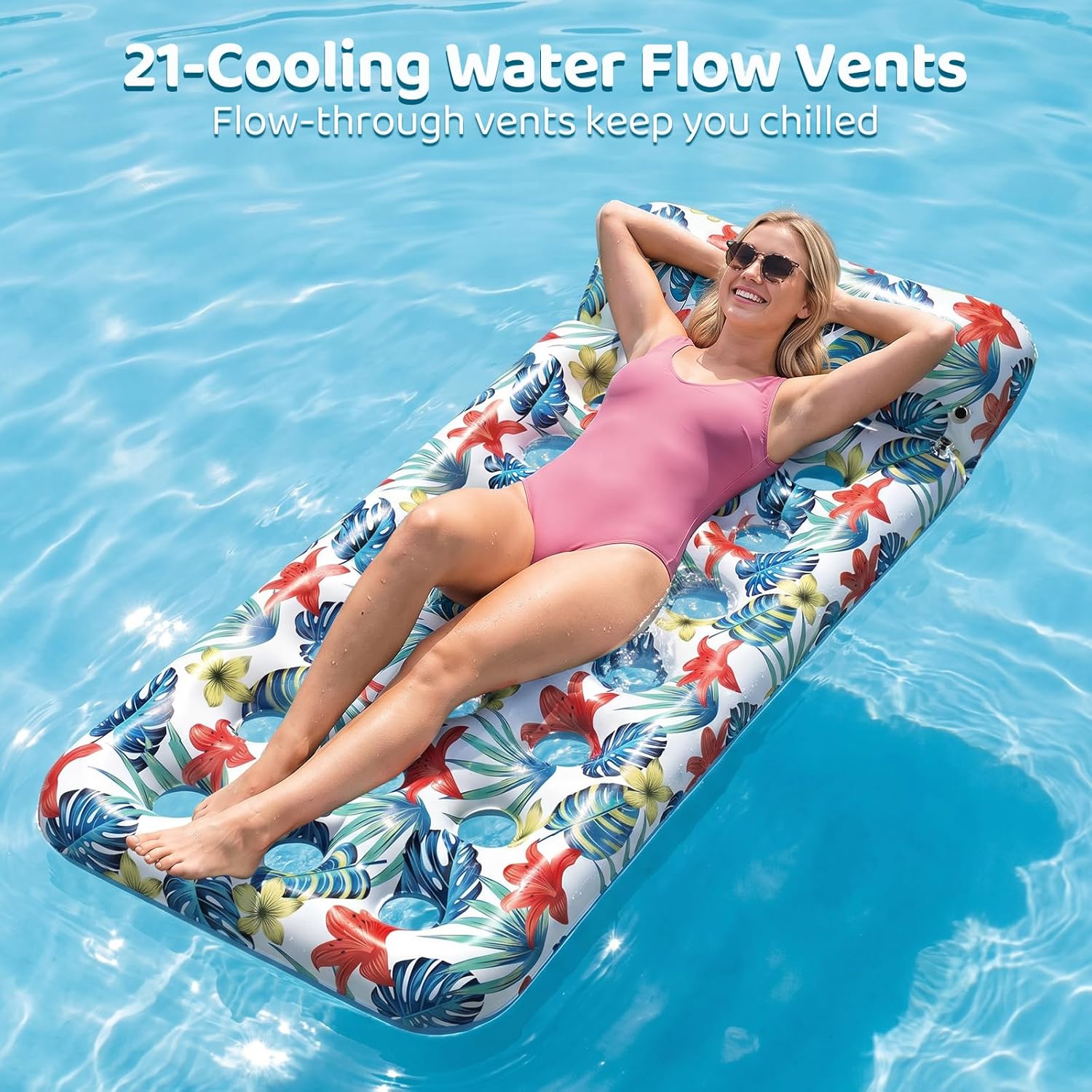 Detalle de IRUIRUI 2 Pack Oversized Pool Floats for Adults with Headrest