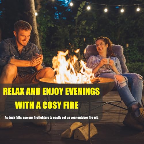 Detalle de Fox·Bunny 200 Natural Firelighters: Fast, Odourless Ignition for Wood Burners, BBQ Ovens and More