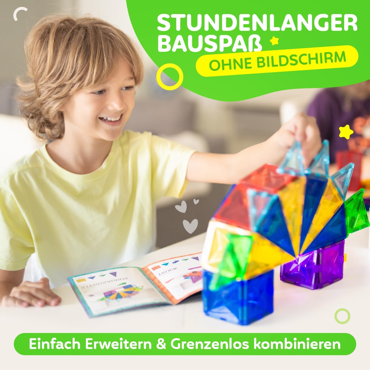 Thumbnail 3 de Magneo® Magnetische Bausteine (80-teilig) – Magnetspielzeug für Kinder ab 3 Jahren