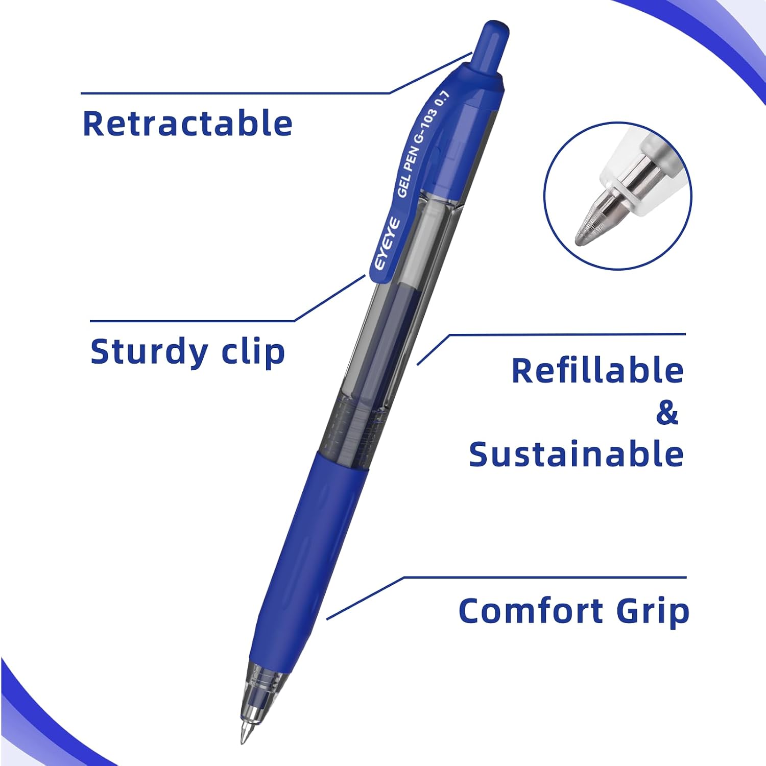 Detalle de EYEYE Gel Pens, 0.7 mm