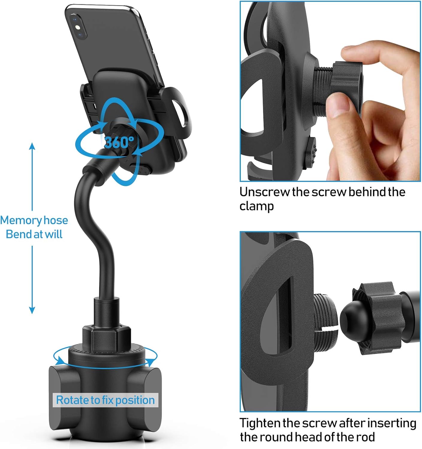 Detalle 2 de Cup Holder Phone Mount 12.6 in