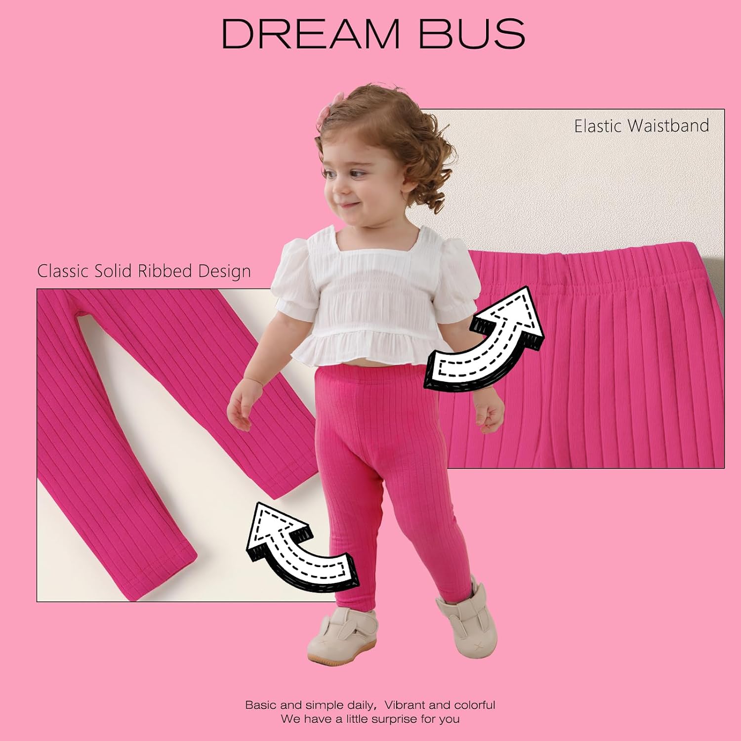 Detalle de DREAM BUS Toddler Leggings 5-Pack