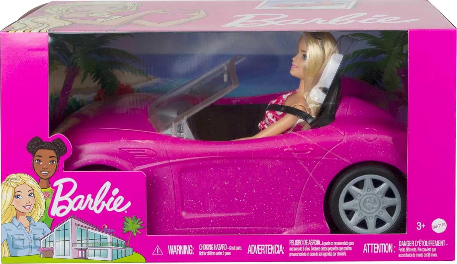 Thumbnail 5 de Barbie Sparkly Pink 2-Seater Car with Doll
