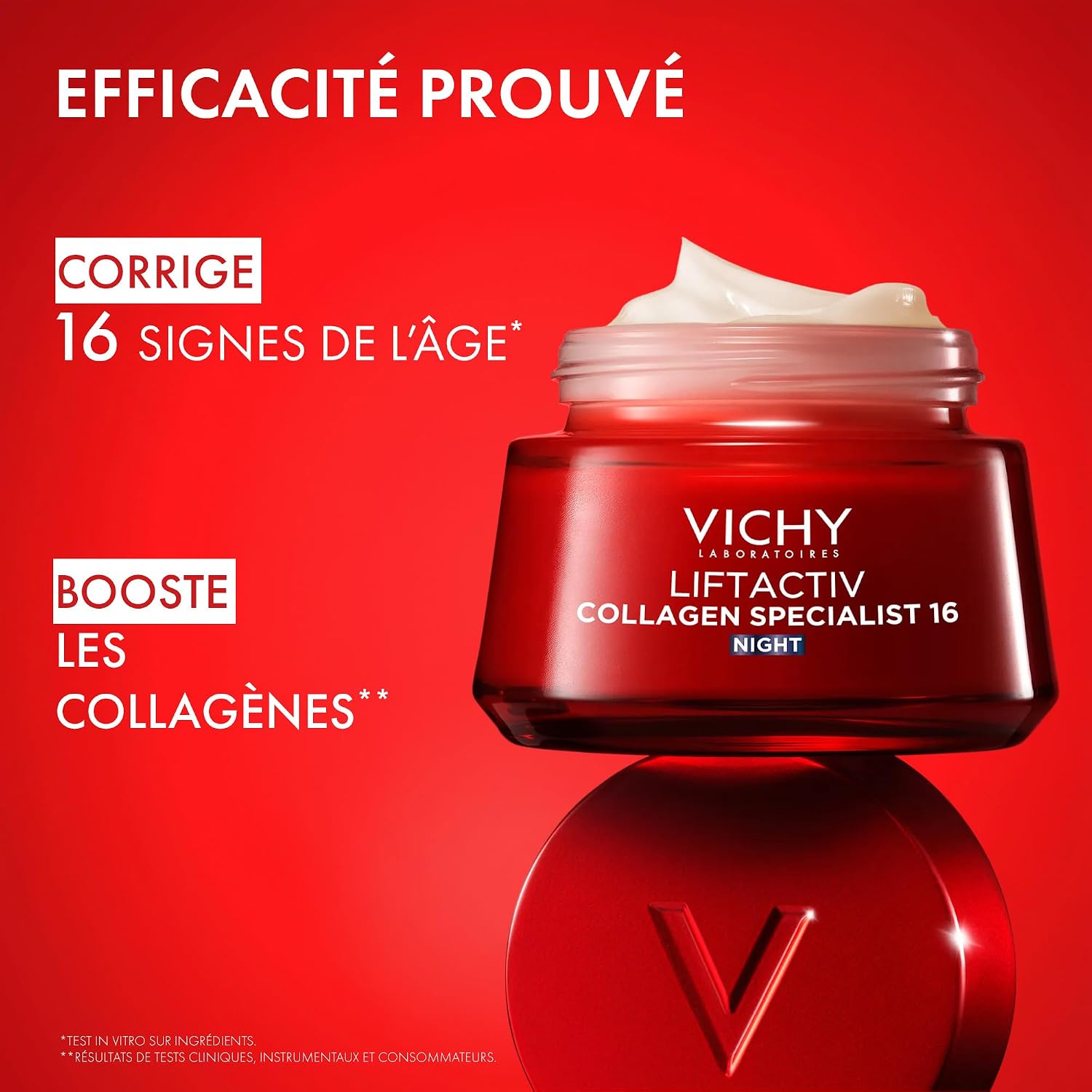 Detalle de Vichy Liftactiv Collagen Specialist Crème Nuit Anti-Âge Rhamnose – soin profond pour la fermeté