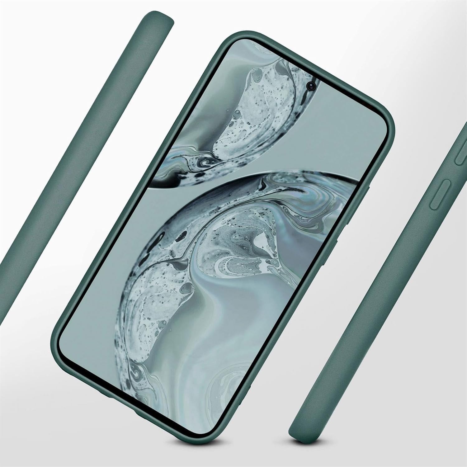 Detalle de ONEFLOW Coque de protection souple pour Samsung Galaxy A36 5G — silicone avec protection de l'appareil photo et écran (Bleu pétrole)