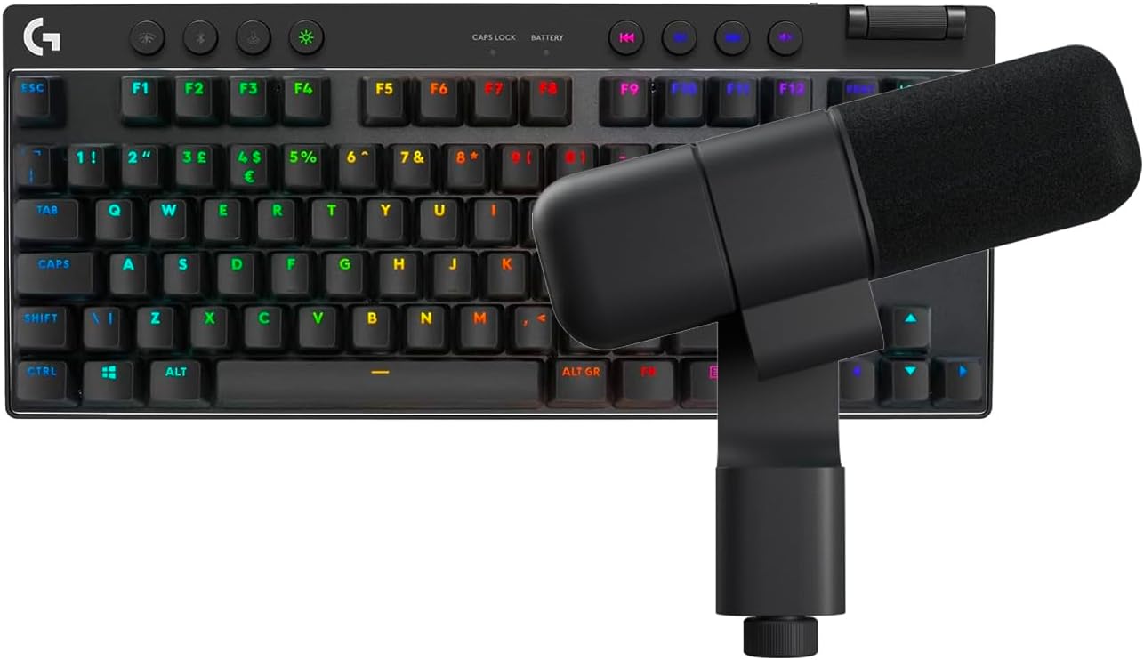 Detalle de Logitech G PRO X TKL RAPID Wireless Gaming Keyboard with Magnetic Analog Switches (UK Layout)