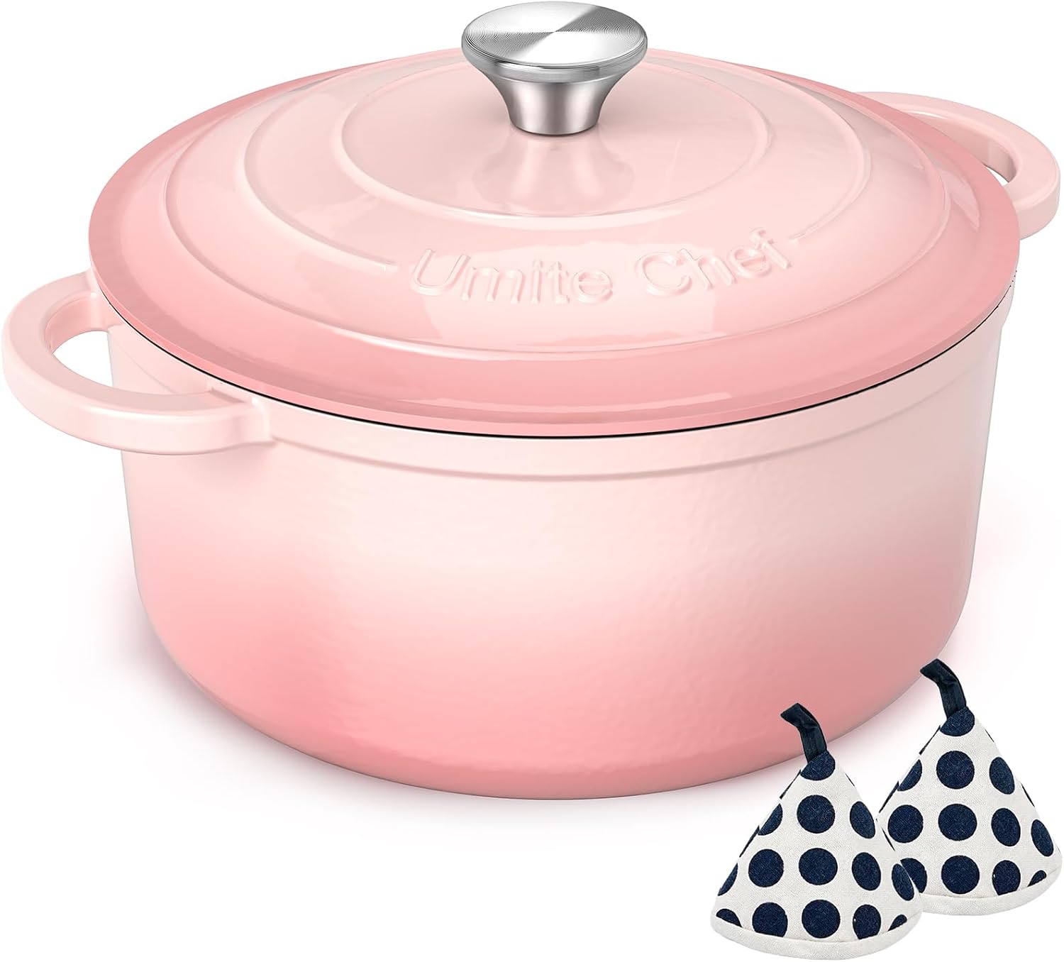 Detalle de Umite Chef 5QT Enameled Cast Iron Dutch Oven 🍲
