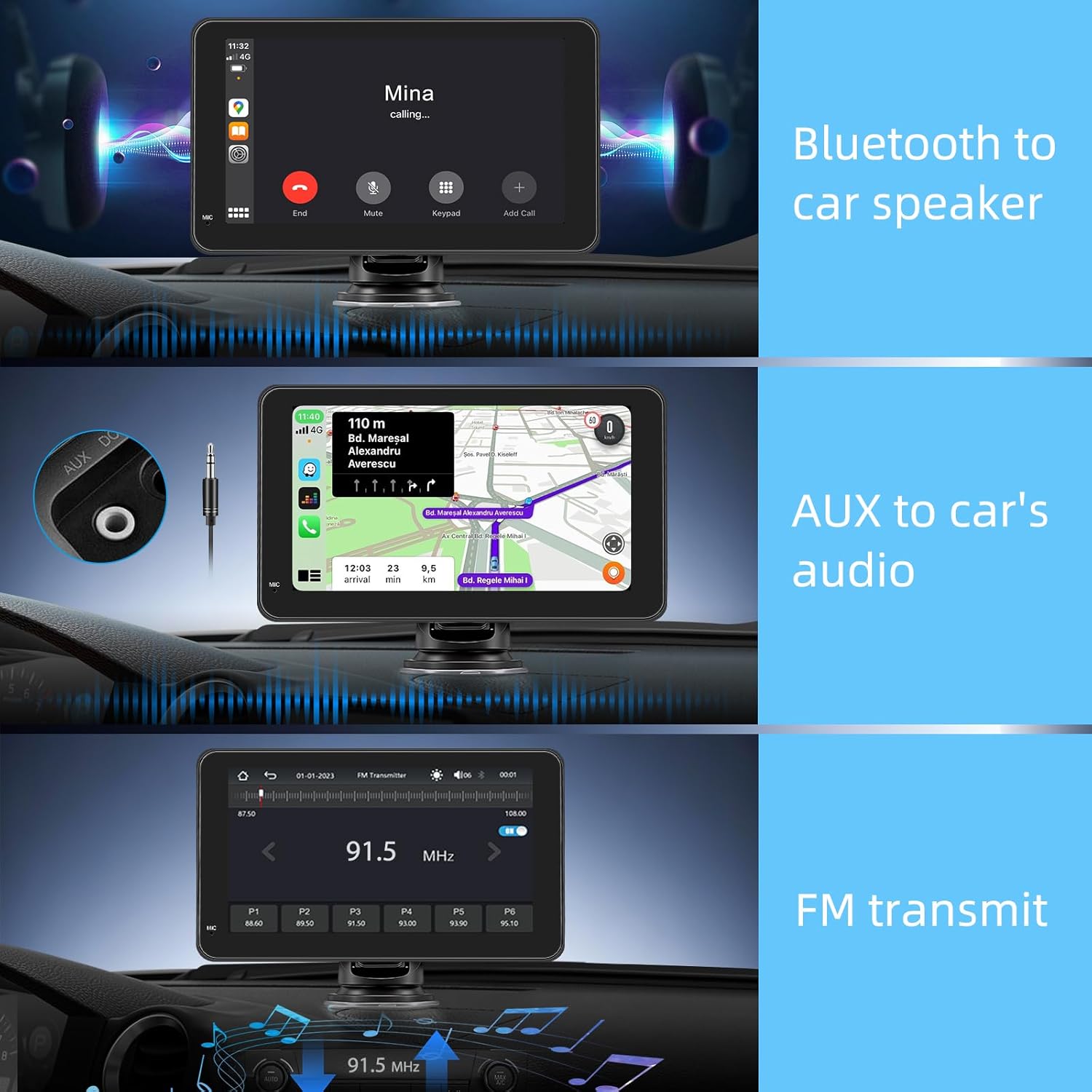 Thumbnail 4 de Senza Fili Autoradio Wireless CarPlay & Android Auto 7'' – XVDXVC
