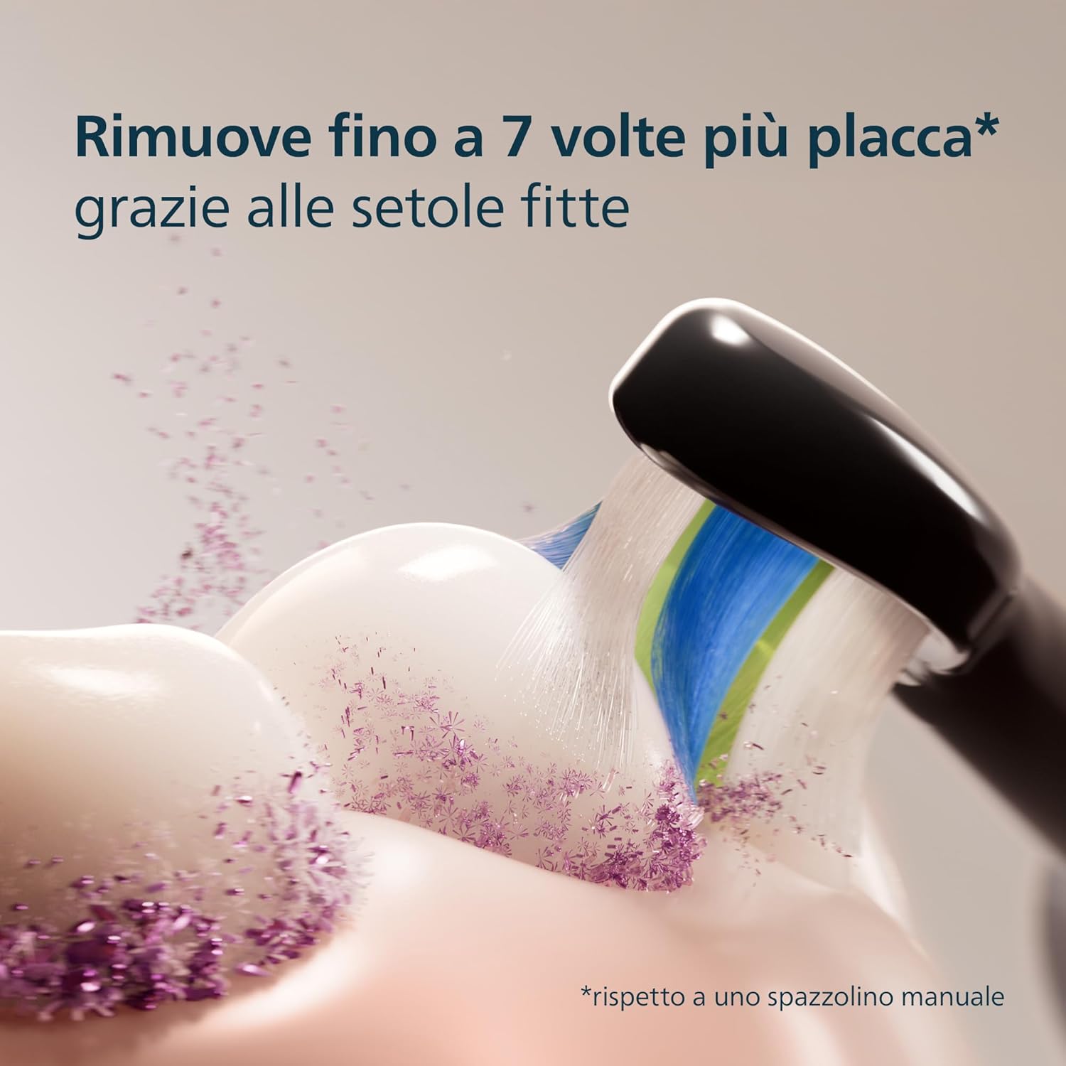 Detalle 2 de PHILIPS Sonicare W2 Optimal White: 8 testine di ricambio originali, nero (HX6068/88) per una pulizia sbiancante quotidiana