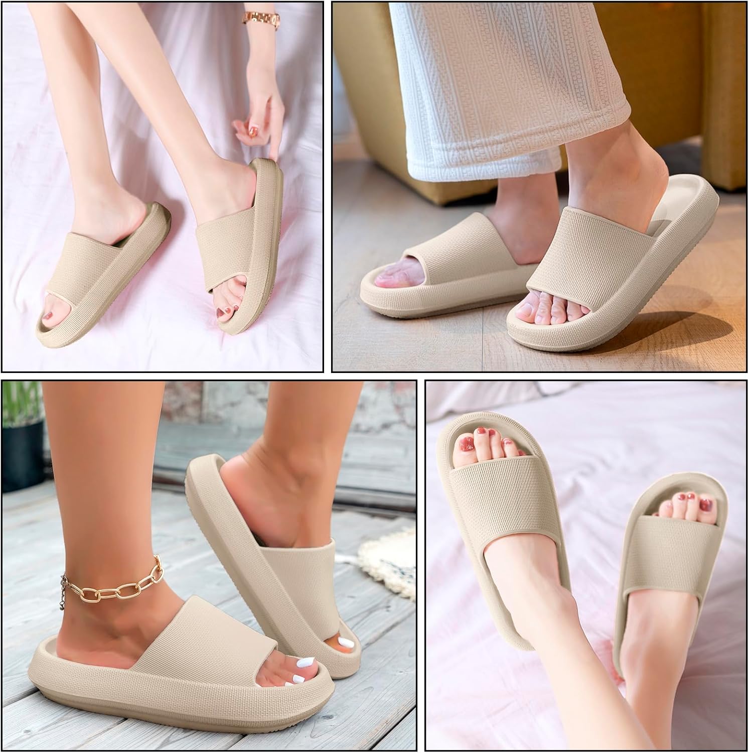 Detalle de HEOAARG Claquettes/Chaussons Nuage Léger – Confort Eva pour Maison, Jardin et Plage