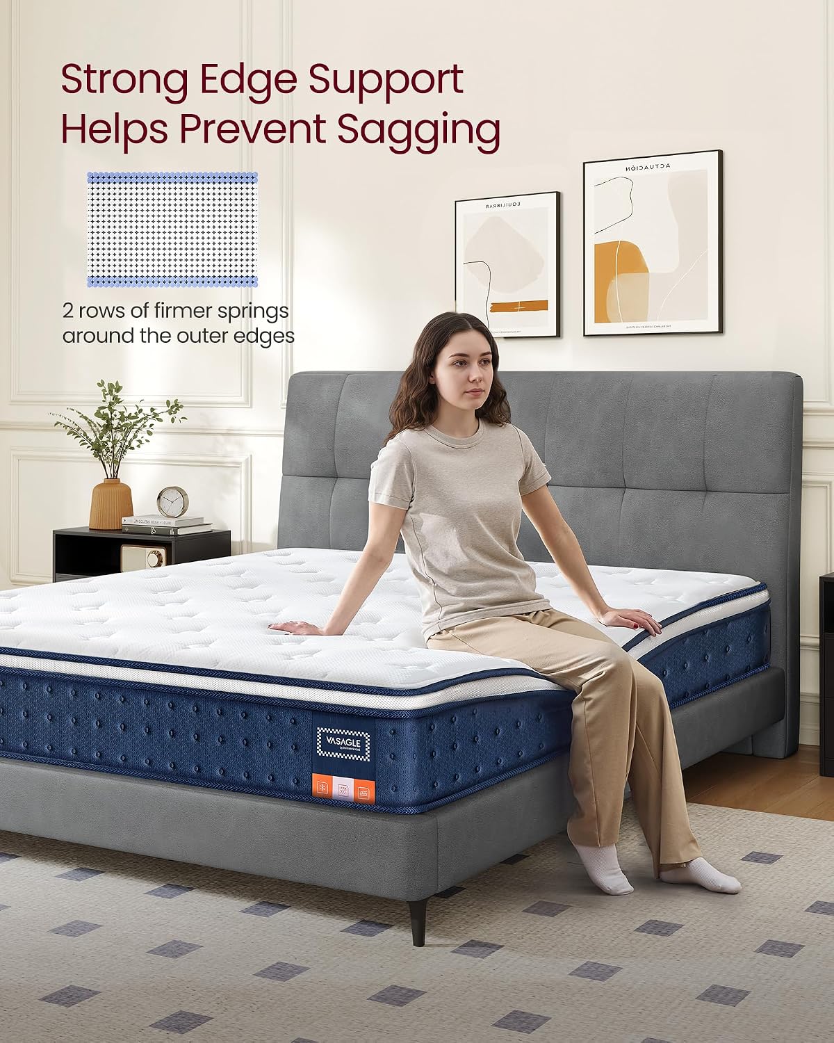 Thumbnail 6 de Hybrid King Mattress 150 x 200 x 25 cm