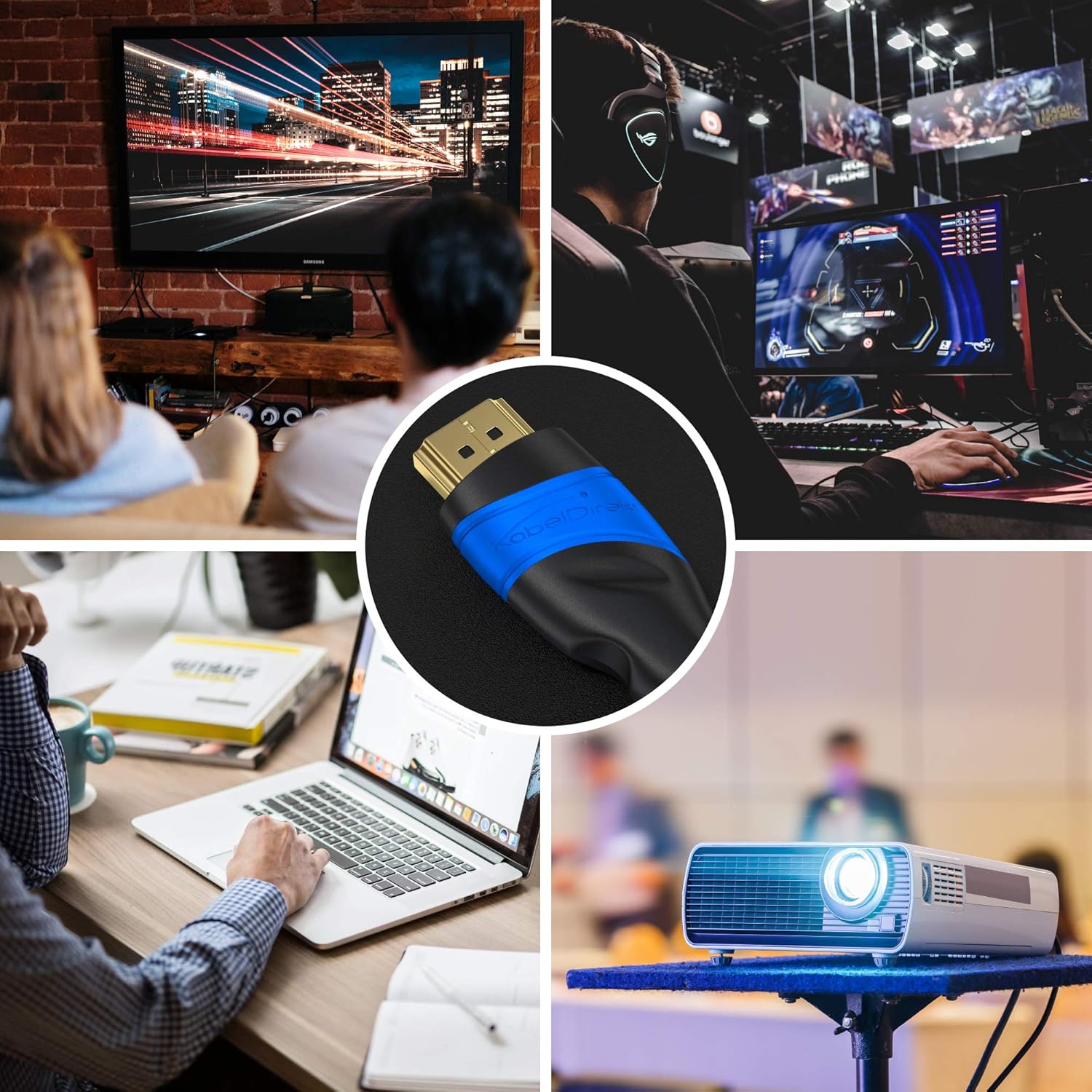 Thumbnail 2 de KabelDirekt 8K/4K HDMI-Kabel (High Speed mit Ethernet) – 10× 5 m, entwickelt in Deutschland