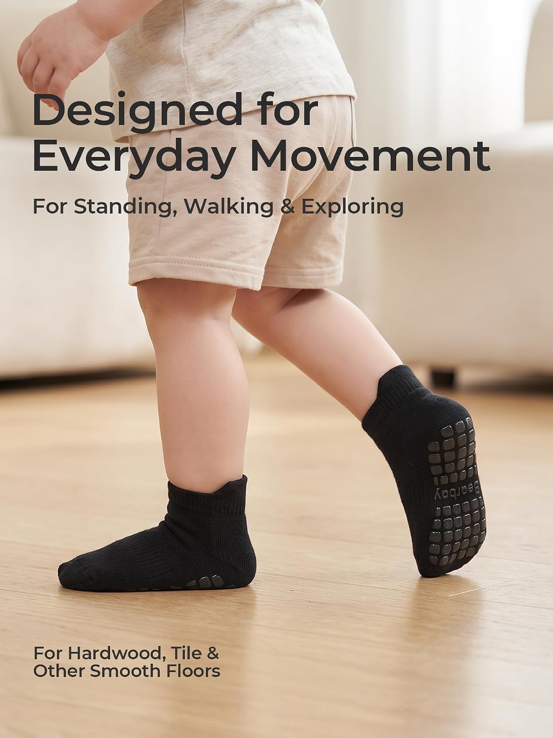 Thumbnail 5 de Bearbay Baby Non Slip Ankle Socks 9 Pairs