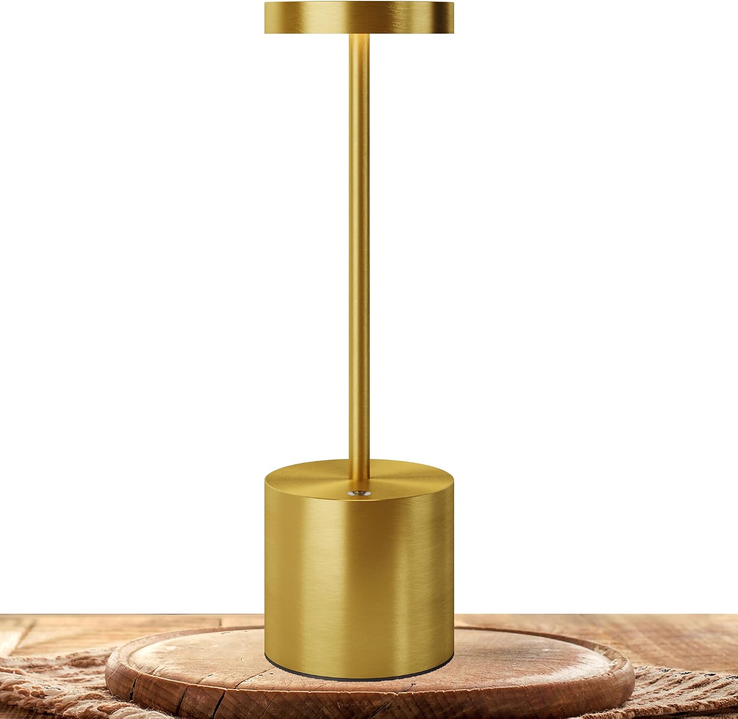 Detalle de TBBGA TBBGA LED Cordless Table Lamps (Gold) — Portable Rechargeable, 3-Level Dimmable LED