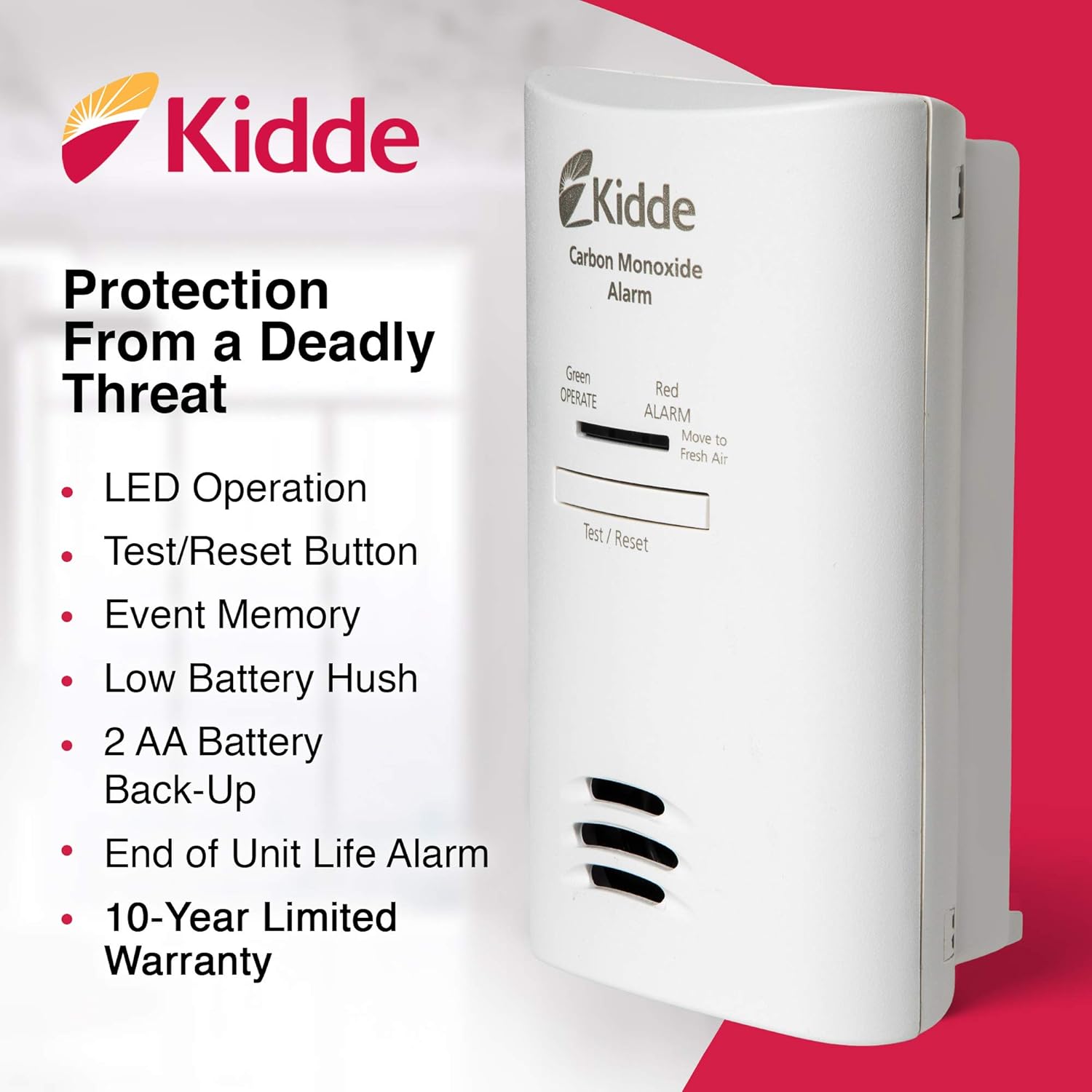Thumbnail 1 de Kidde Carbon Monoxide Detector Plug-In with Battery Backup