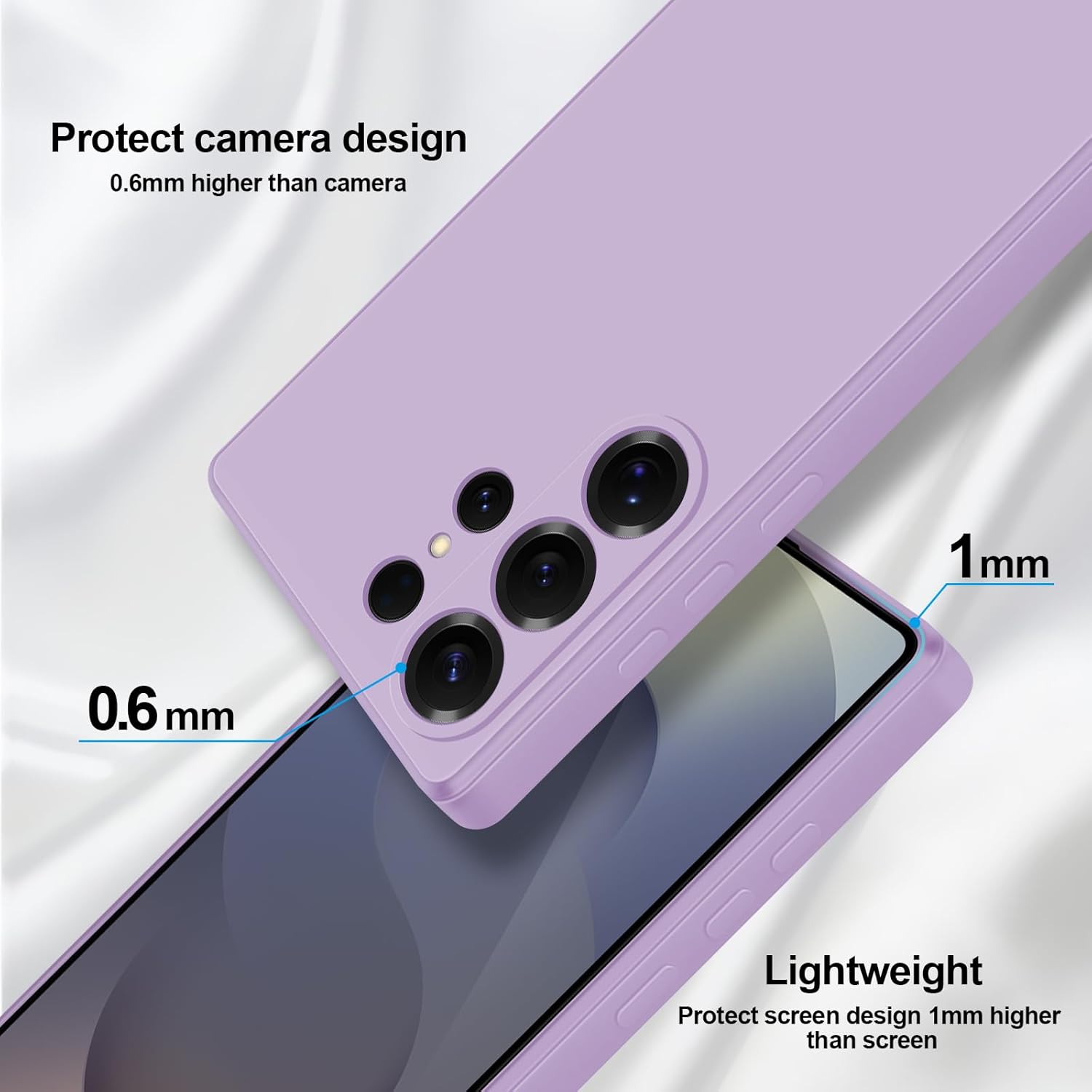 Thumbnail 4 de GiiYoon Hülle für Samsung Galaxy S25 Ultra – Hochwertiges Liquid Silicone Case in Lila