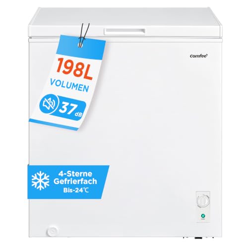 Detalle de Comfee 198L Gefriertruhe – Freistehend, leiser Inverter-Kühlkomfort