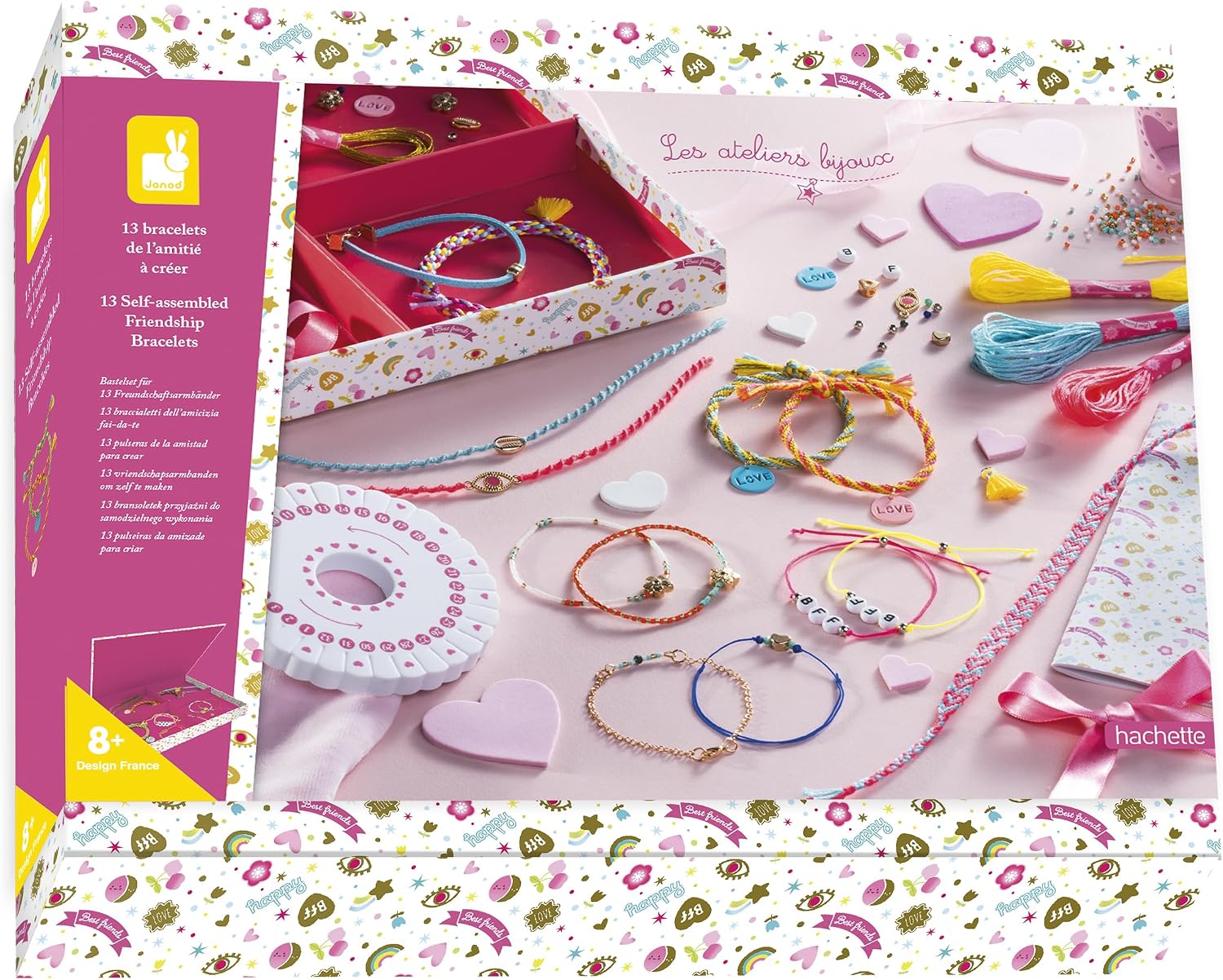 Janod Set 13 Braccialetti di Amicizia da Creare – Les Ateliers Bijoux (J07939)