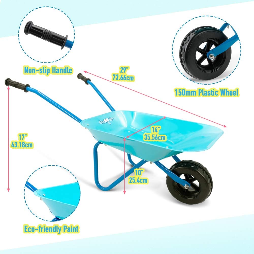 Thumbnail 6 de Colwelt Kids Metal Wheelbarrow 5Pcs – A Practical Garden Set for Little Helpers