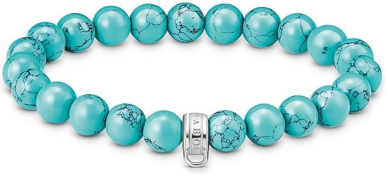 Thumbnail 4 de THOMAS SABO Armband mit türkisfarbenen Beads und CHARM CLUB Logo-Ring (recyceltes 925 Silber)