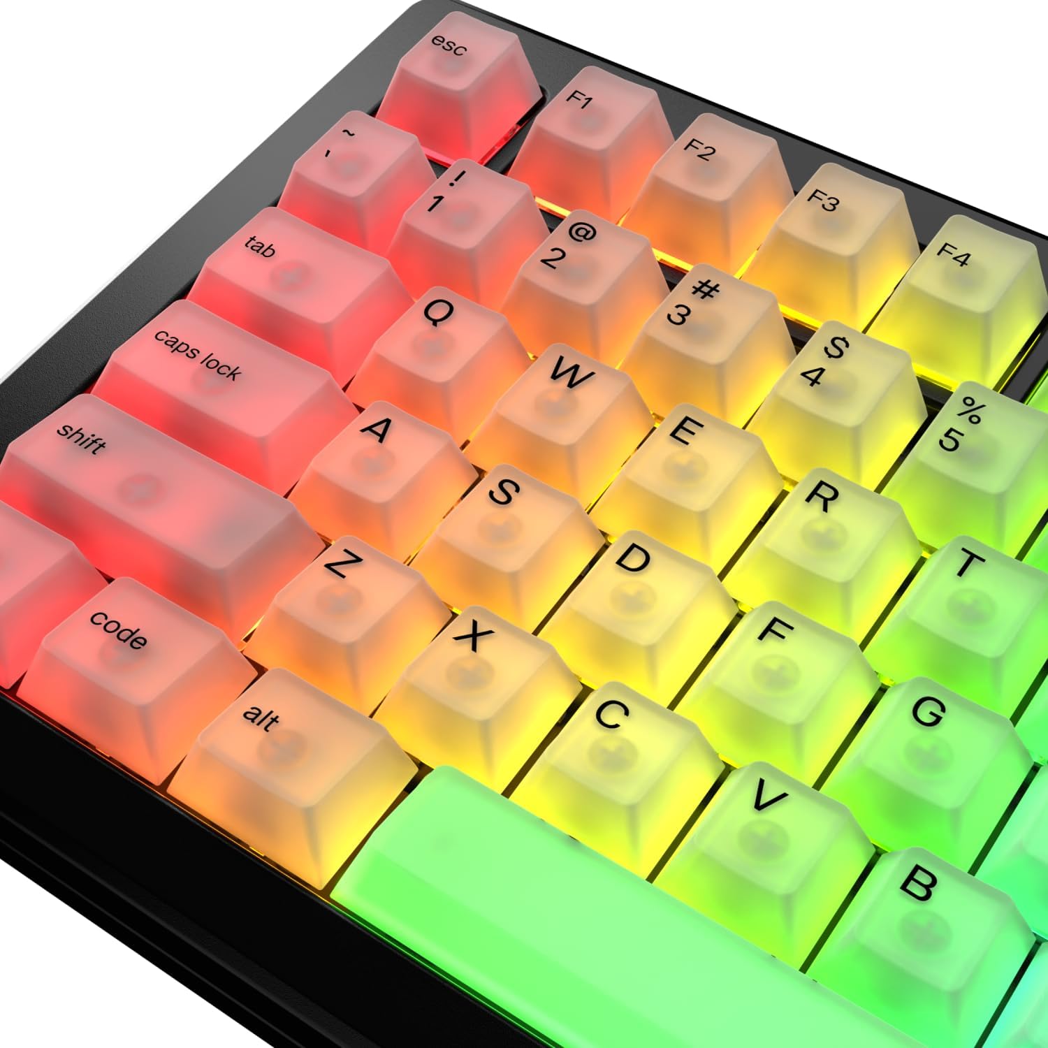 Detalle de Glorious Polychroma RGB Keycaps, Cherry Profile, Polycarbonate, US QWERTY