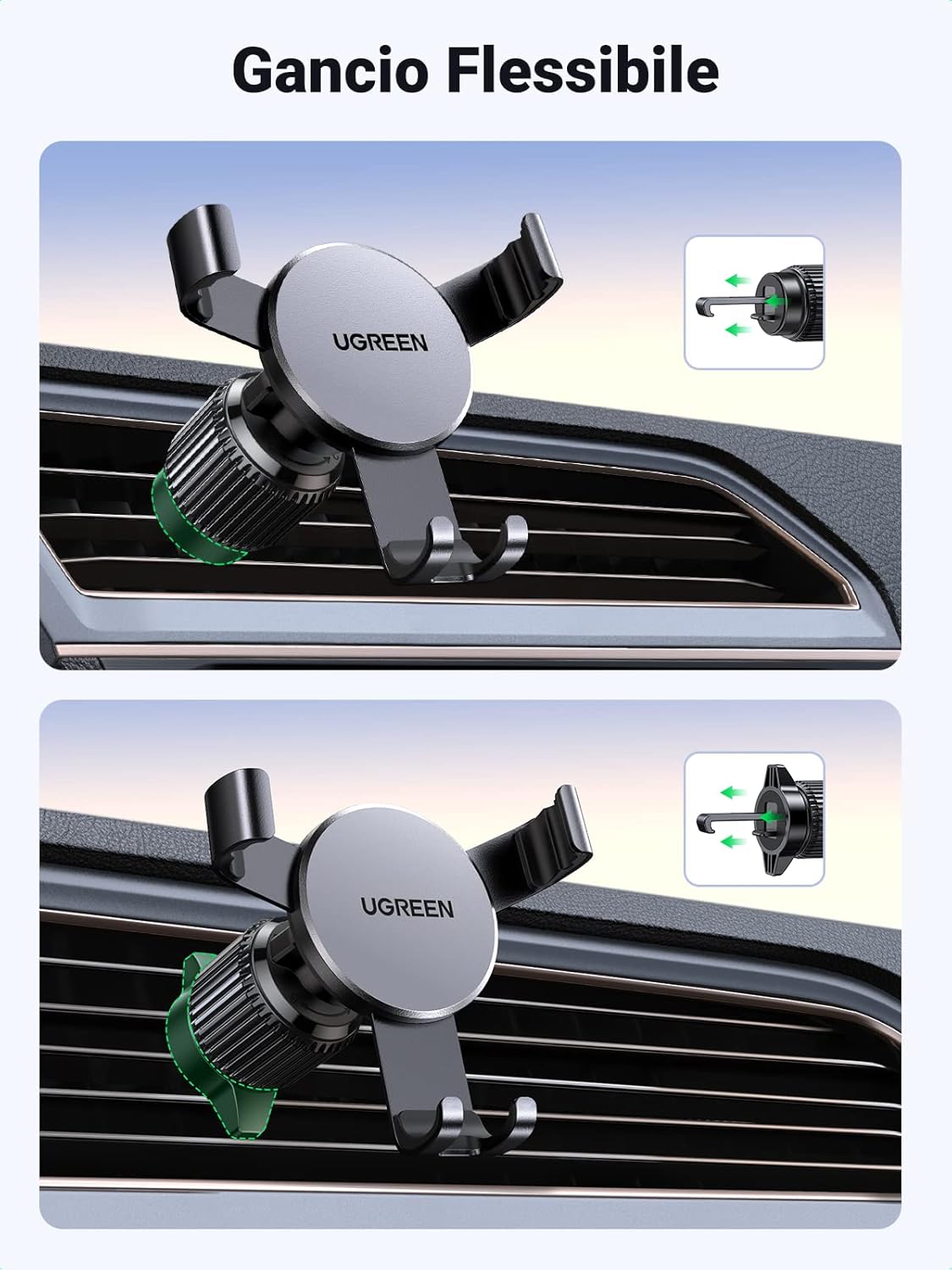 Thumbnail 6 de UGREEN Supporto telefono auto a gravità per bocchetta aria