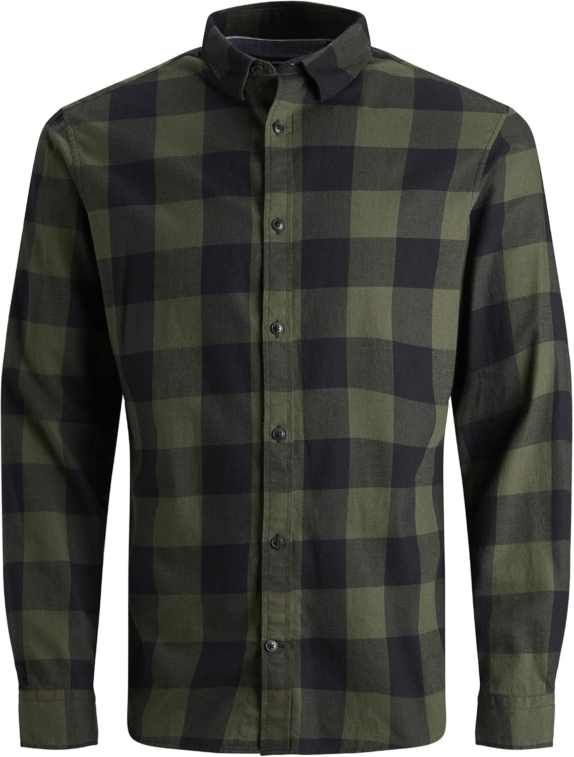 Detalle de JACK & JONES Flanellhemd Slim Fit – Langarm, weiches Flanell und schmaler Schnitt