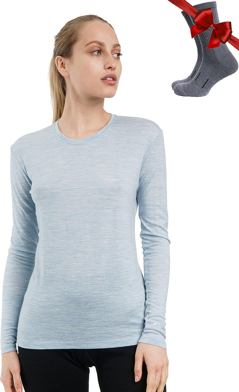 Detalle 2 de Merino.tech Merino Shirt Damen Langarm 100% Merino