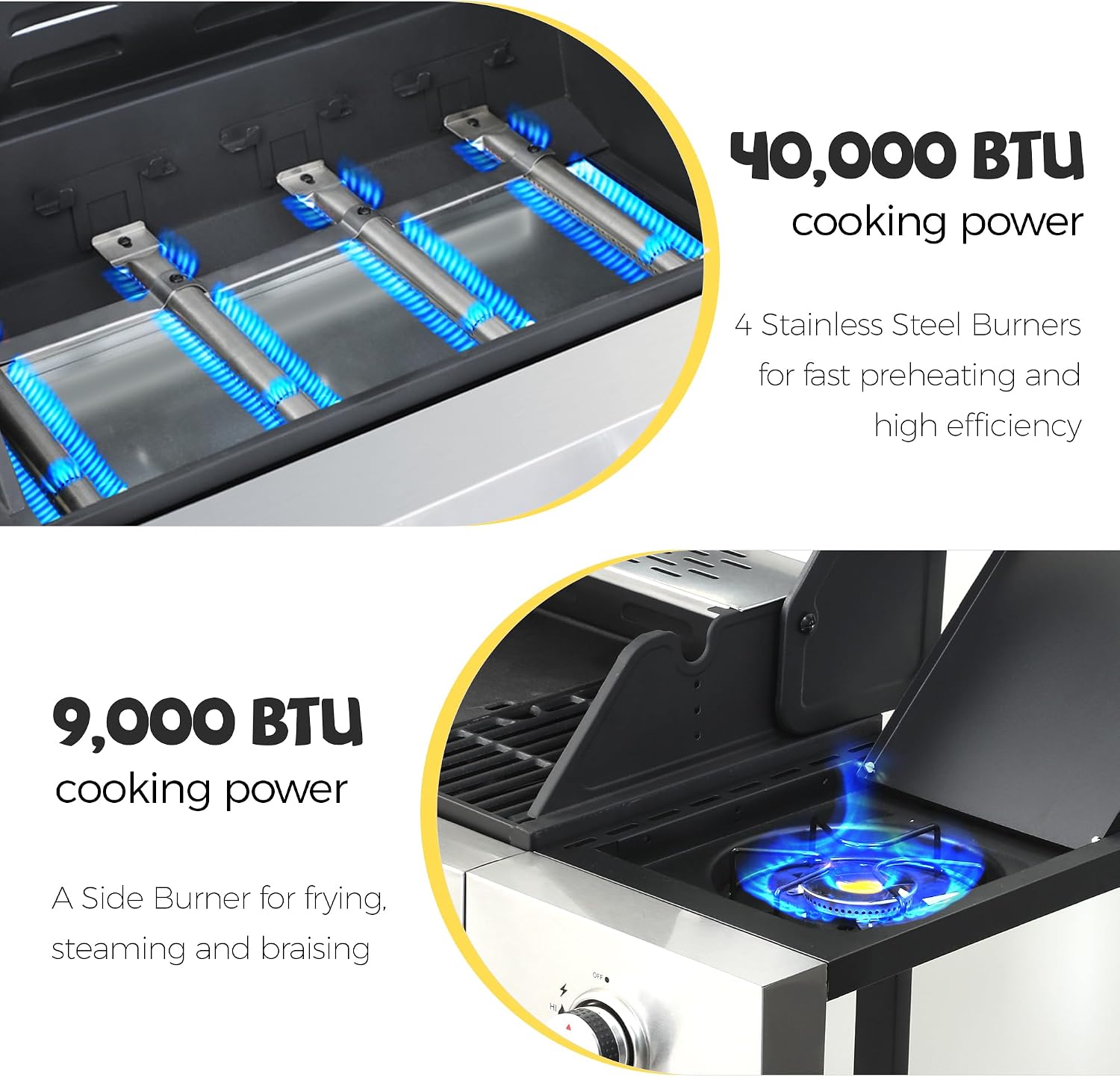 Detalle de Ideamaxx Propane Grill and Griddle Combo