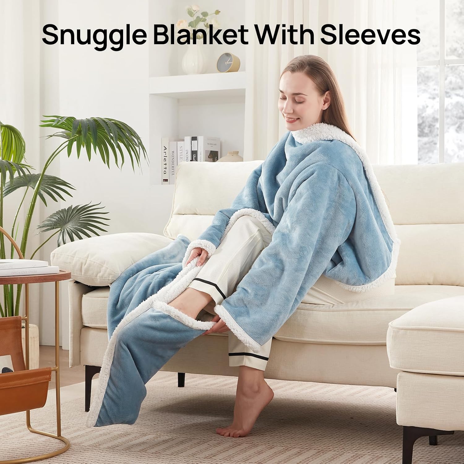 Detalle de Westinghouse KTHT-QCHVS-FS Wearable Heated Blanket, 6 Heat Levels, Foot Pocket