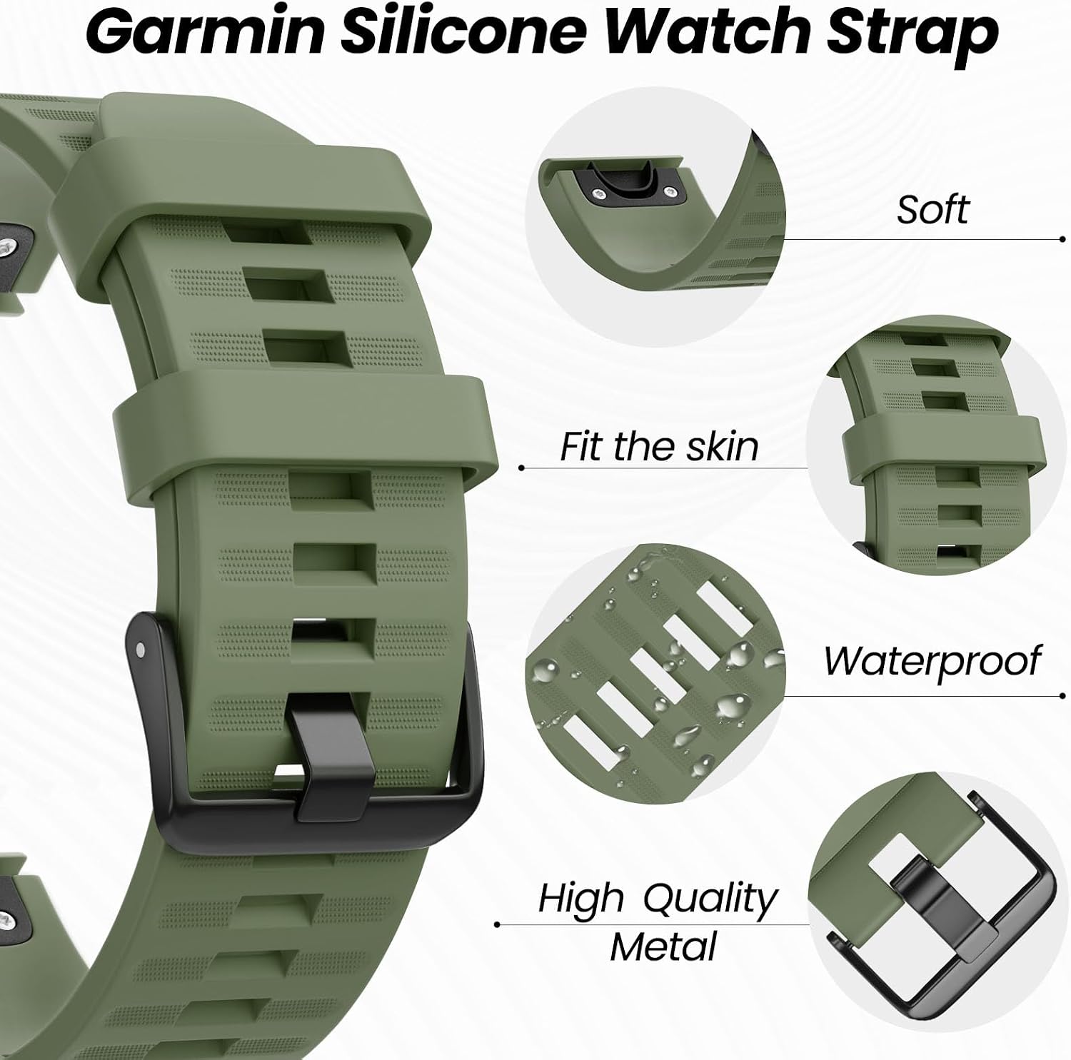 Detalle de Tuocal 22mm QuickFit Strap for Garmin Fenix 8