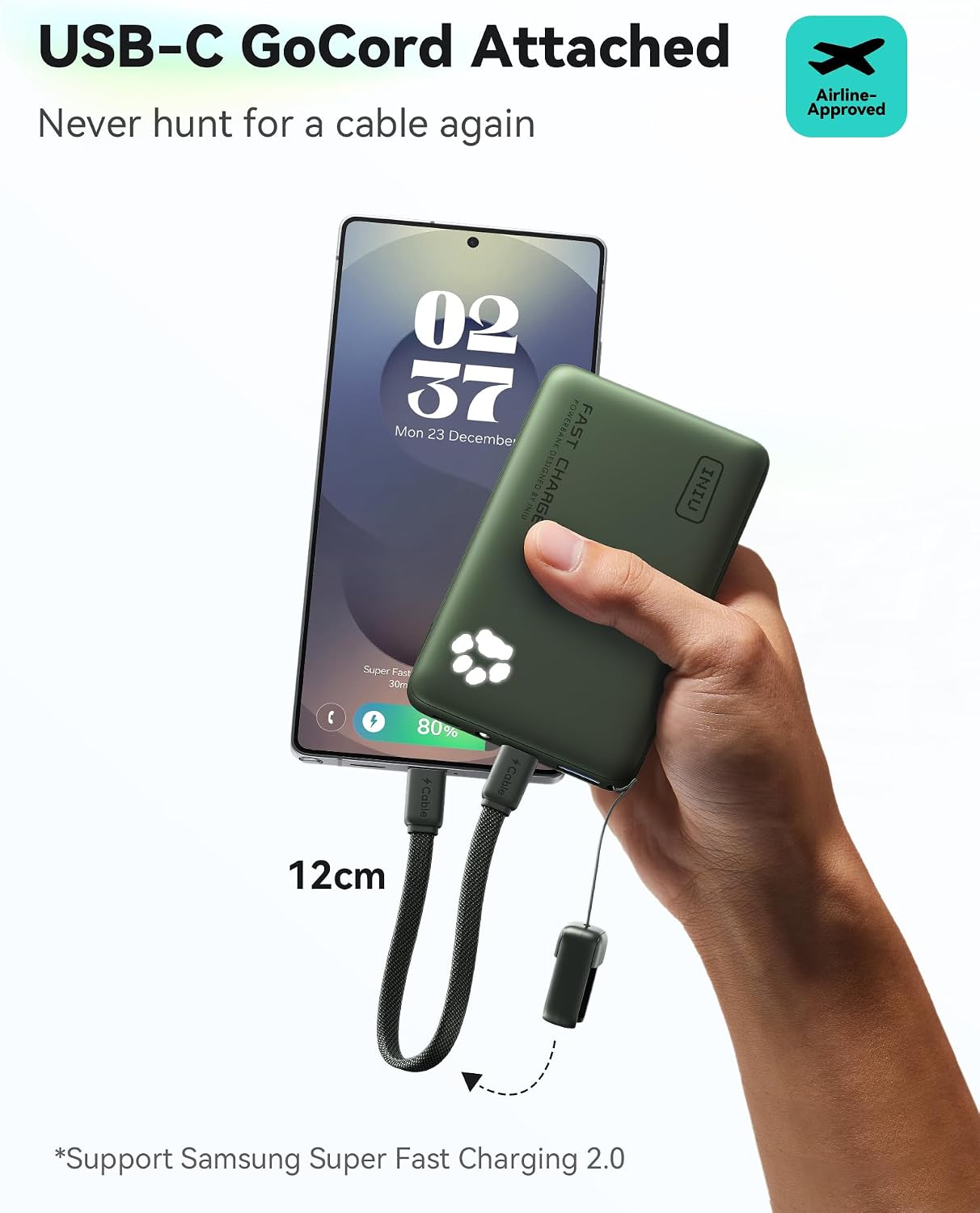 Thumbnail 3 de INIU Portable Charger: Ultra Thin 10000mAh, 45W PD Power Bank