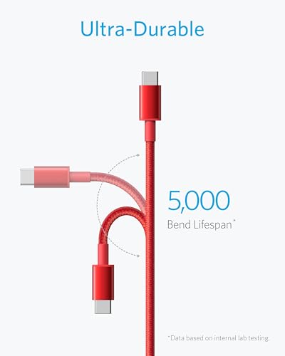 Detalle de Anker 331 Cavo USB Type-C – Confezione da 2, Nylon intrecciato 180 cm